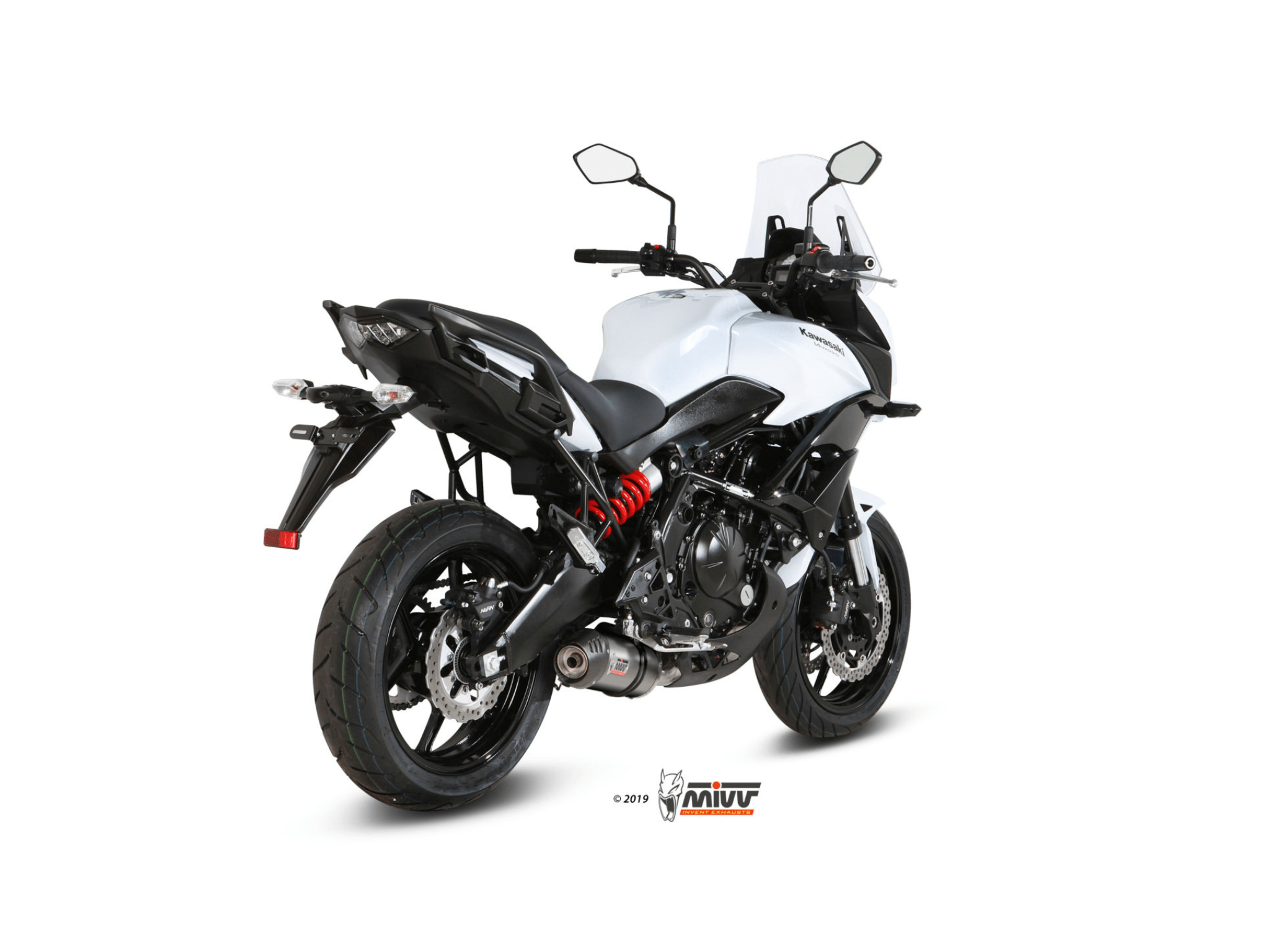 KAWASAKI VERSYS 650 MIVV Exhaust Complete System with OVAL Titanium Silencer 2015-2020 - immagine 3