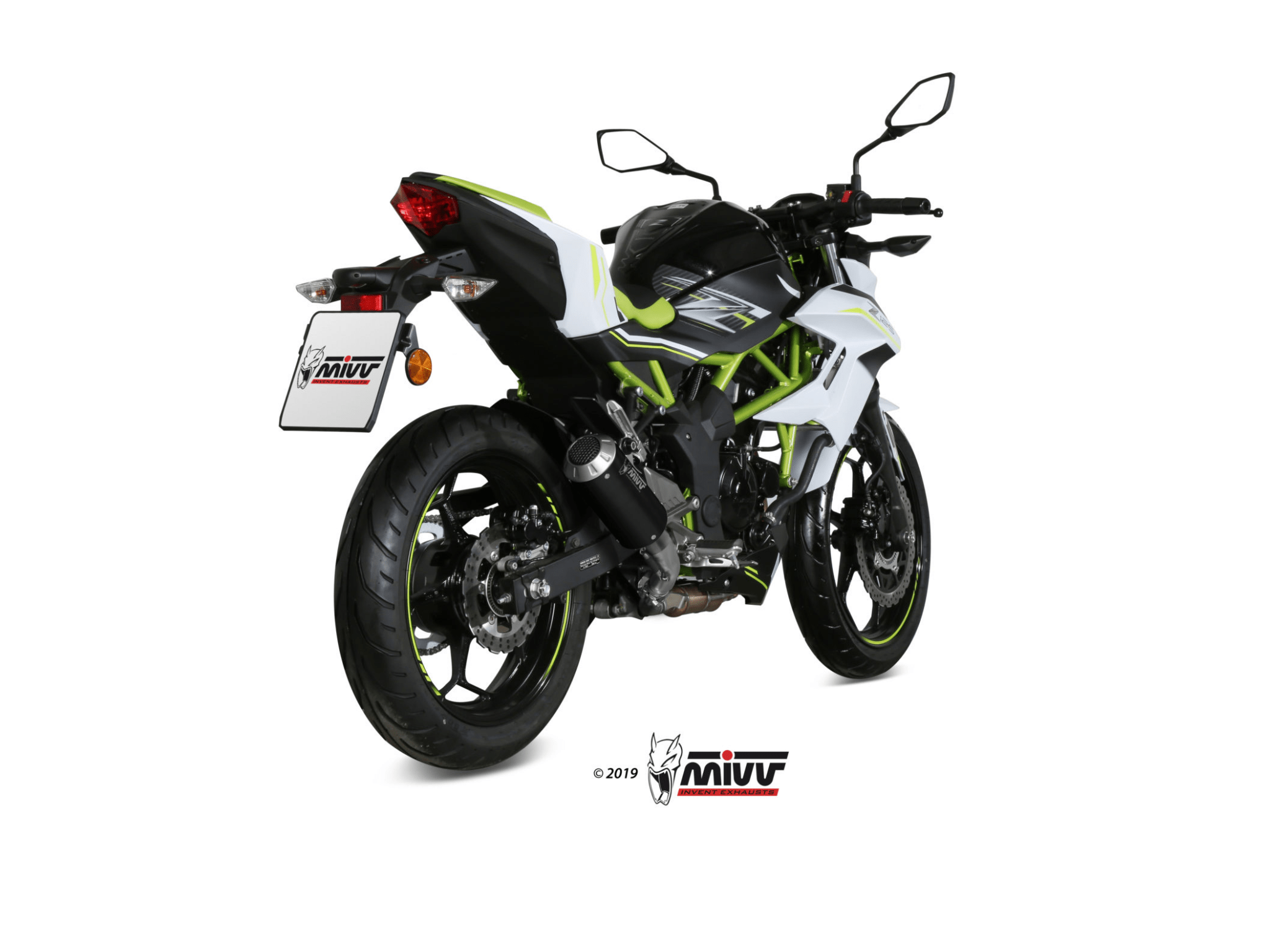 KAWASAKI Z 125 MIVV Exhaust MK3 Black Slip-On Silencer 2019-2024 - immagine 3