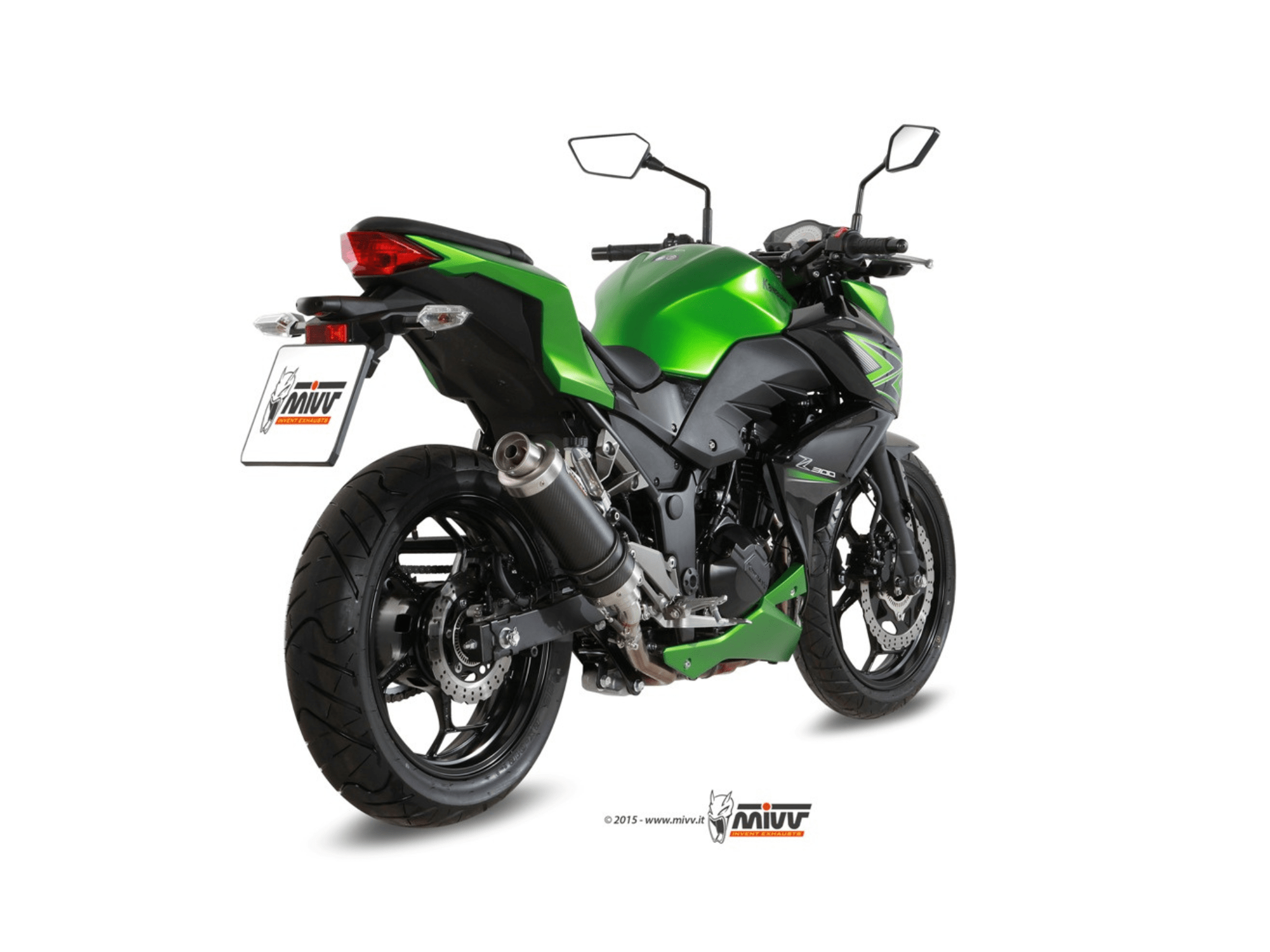 KAWASAKI Z 300 MIVV Exhaust GP Carbon Slip-On Silencer 2015-2016 - Slika 3