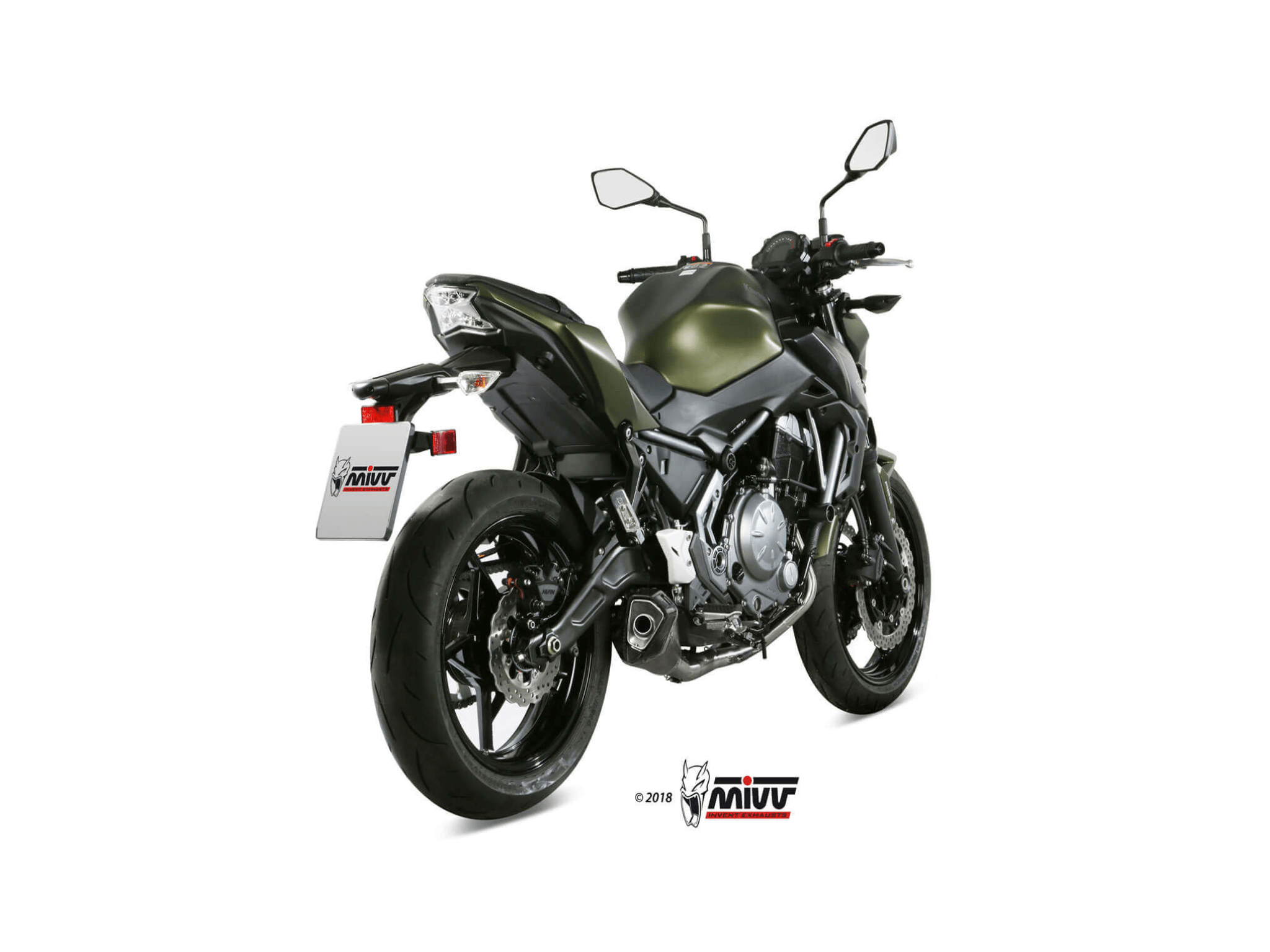KAWASAKI Z 650 MIVV Exhaust Complete System with DELTA RACE Black Silencer 2017-2023 - immagine 3