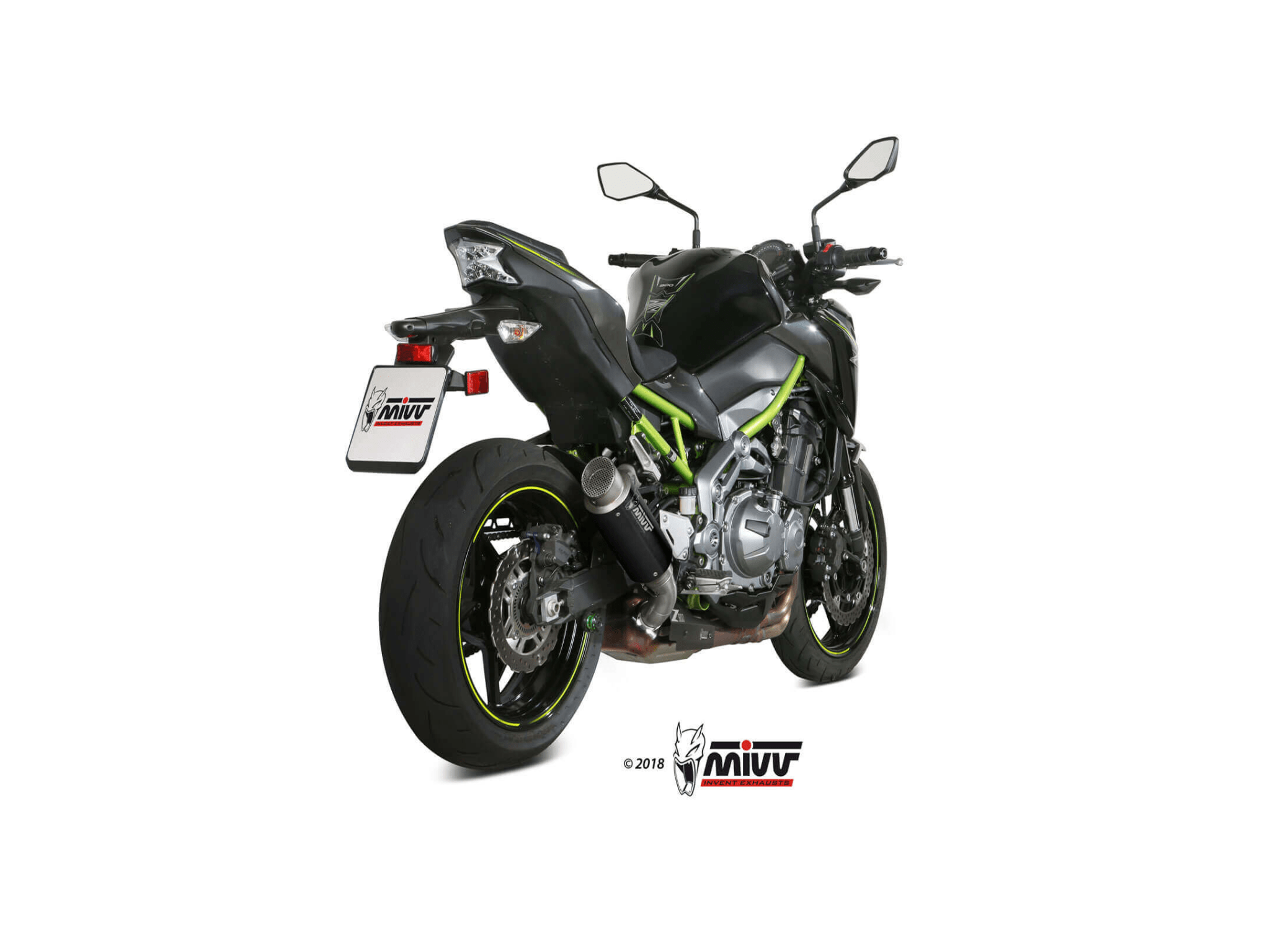 KAWASAKI Z 900 MIVV Exhaust GP PRO Black Slip-On Silencer 2017-2019 - immagine 3