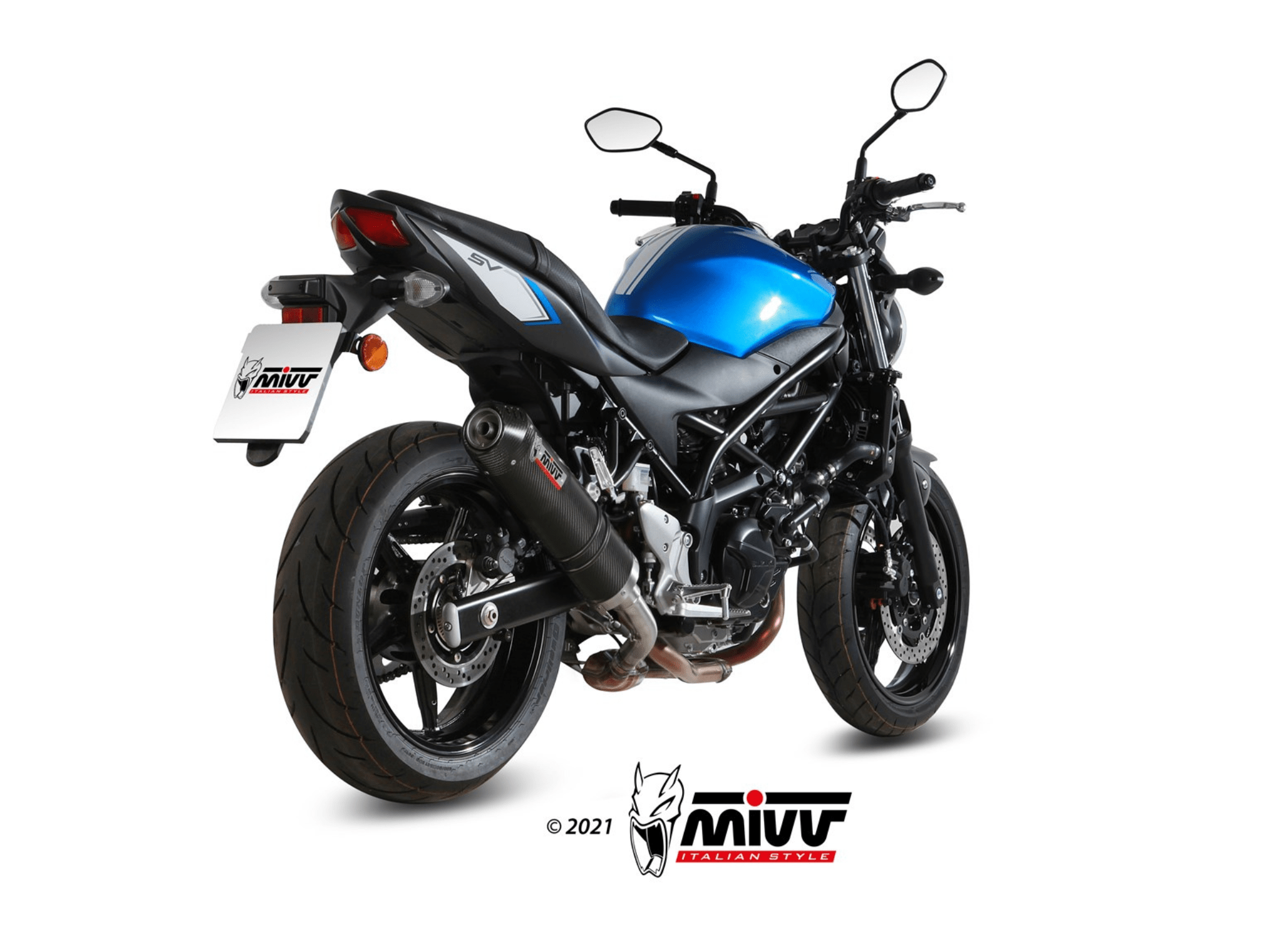 SUZUKI SV 650 MIVV Exhaust OVAL Carbon Slip-On Silencer 2016-2024 - Slika 3