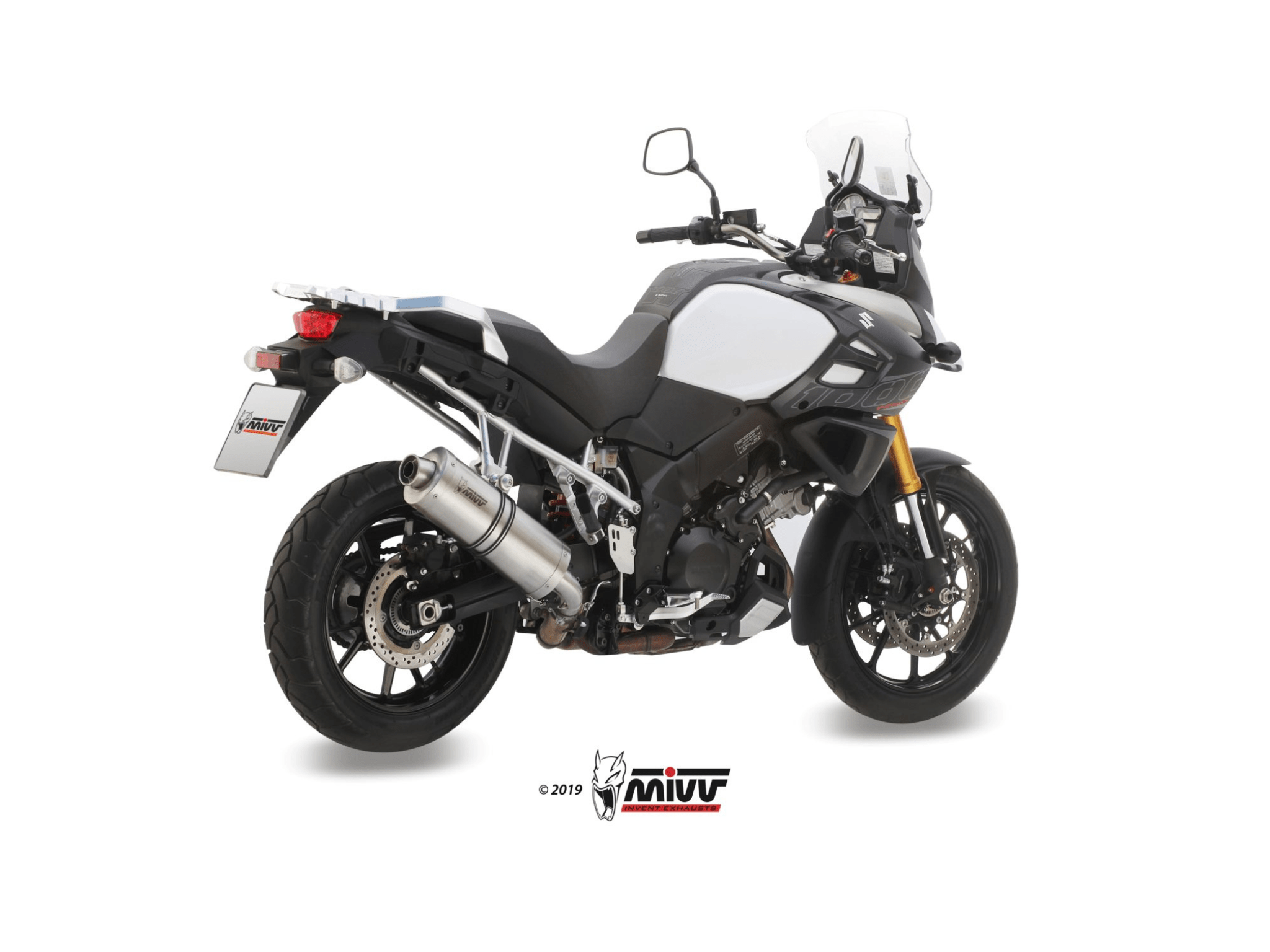 SUZUKI V-STROM 1000 MIVV Exhaust OVAL Slip-On Silencer 2014-2020 - Slika 3