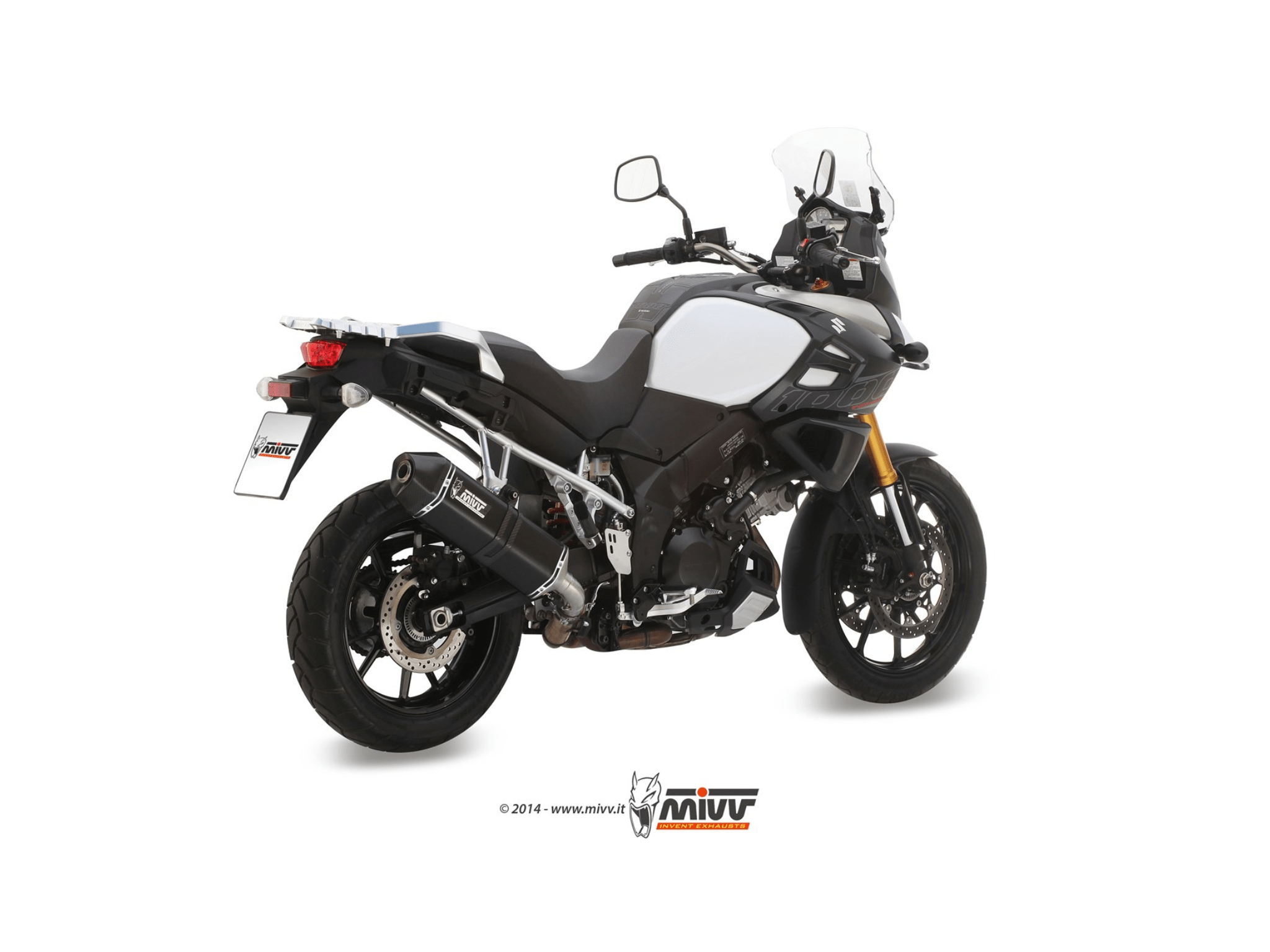 SUZUKI V-STROM 1000 MIVV Exhaust SPEED EDGE Black Slip-On Silencer 2014-2020 - Image 3