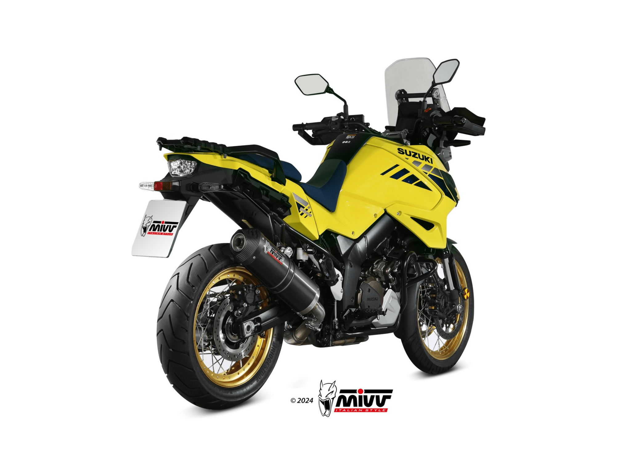 SUZUKI V-STROM 1050 MIVV Exhaust OVAL Black Slip-On Silencer 2020-2024 - Slika 3