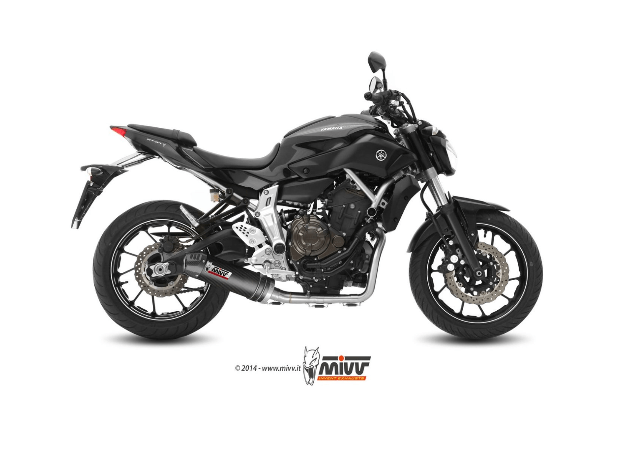 YAMAHA MT-07 MIVV Exhaust Complete System with OVAL Carbon Silencer 2021-2024 - Slika 2