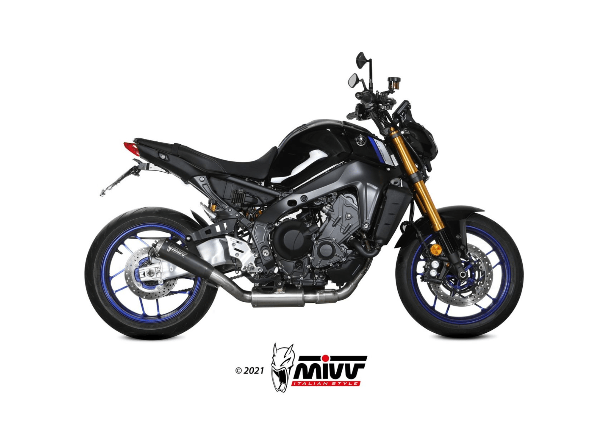 YAMAHA MT-09 MIVV Exhaust Complete System with X-M1 Black Silencer 2021-2023 - Slika 2