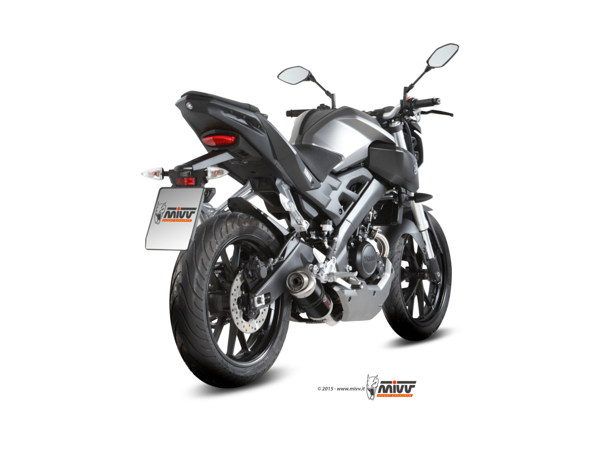 YAMAHA MT-125 MIVV Exhaust Complete System with GP Black Silencer 2015-2019 - Image 3