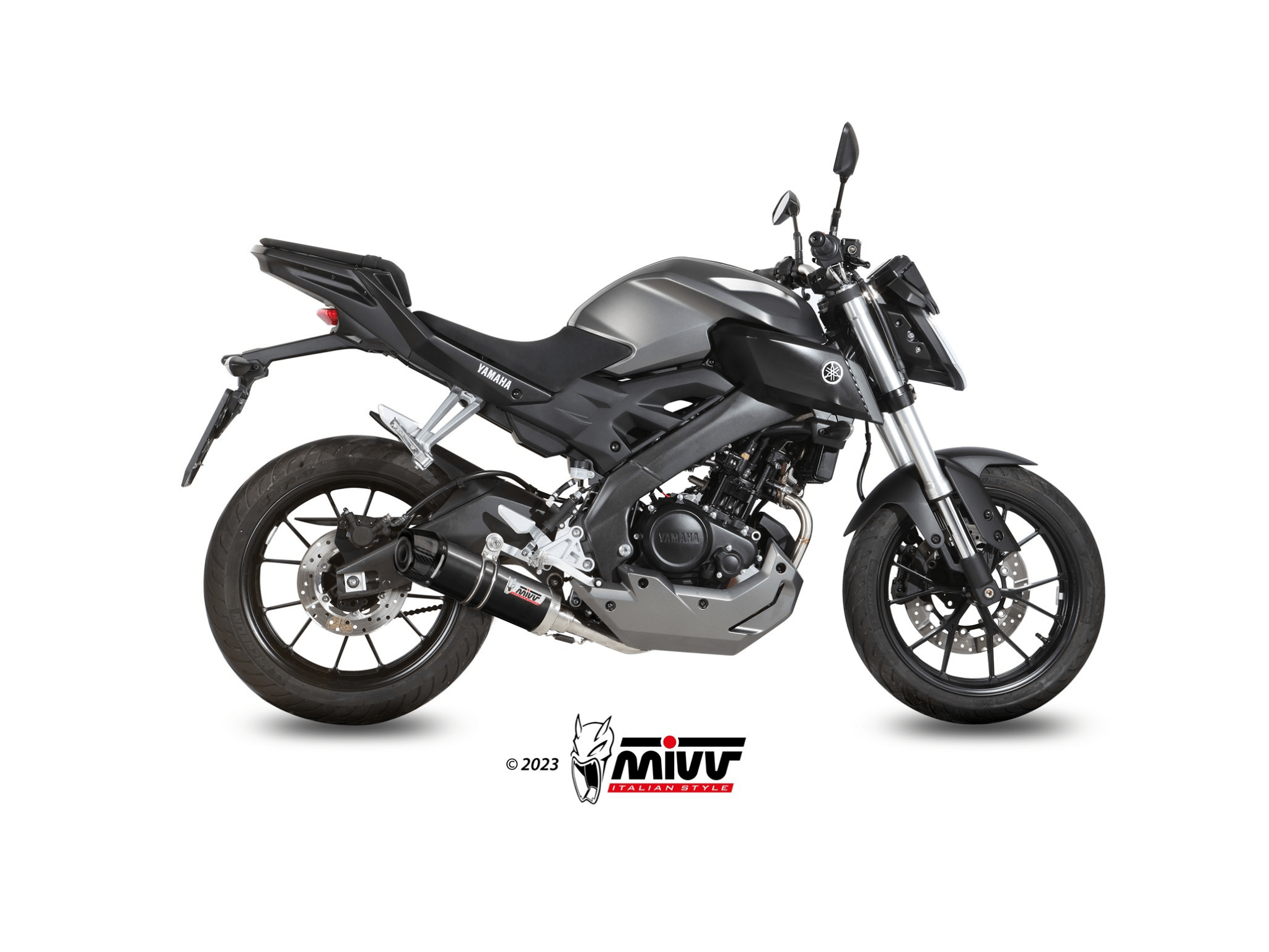 YAMAHA MT-125 MIVV Exhaust Complete System with GP Black Silencer 2015-2019 - Slika 2