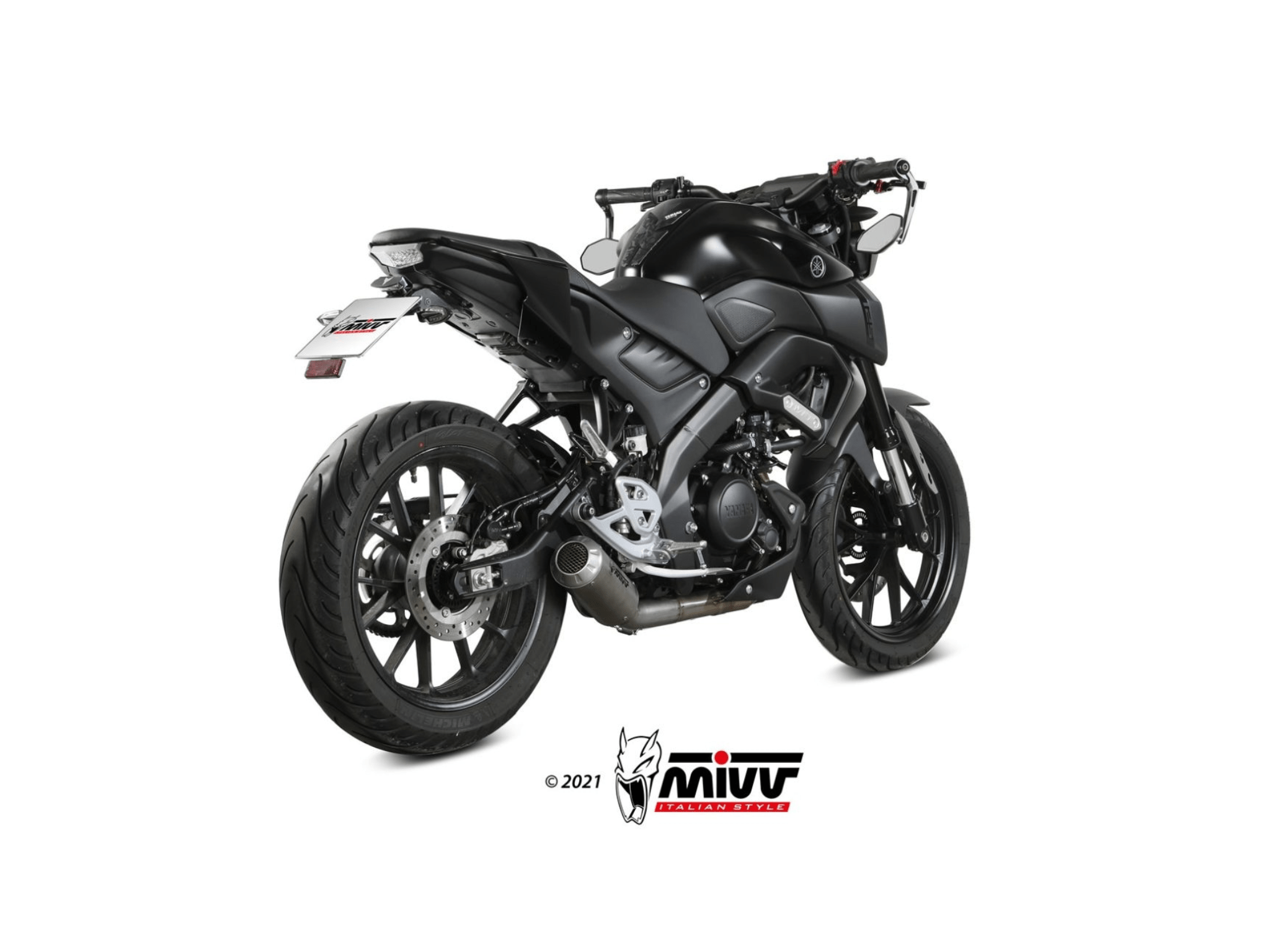 YAMAHA MT-125 MIVV Exhaust Complete System with MK3 Silencer 2020-2024 - Image 3