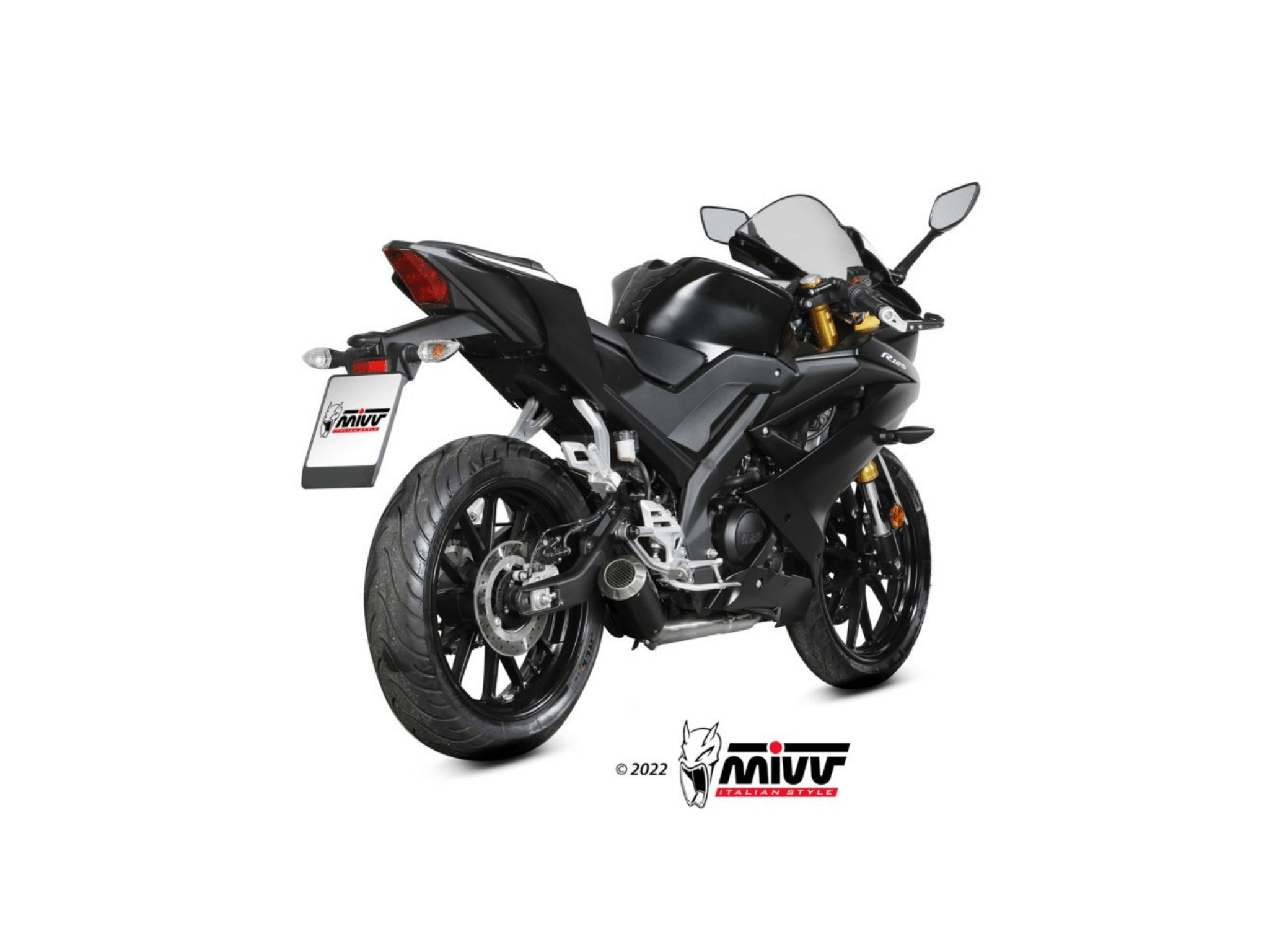YAMAHA R125 MIVV Exhaust Complete System with MK3 Carbon Silencer 2019-2024 - immagine 3