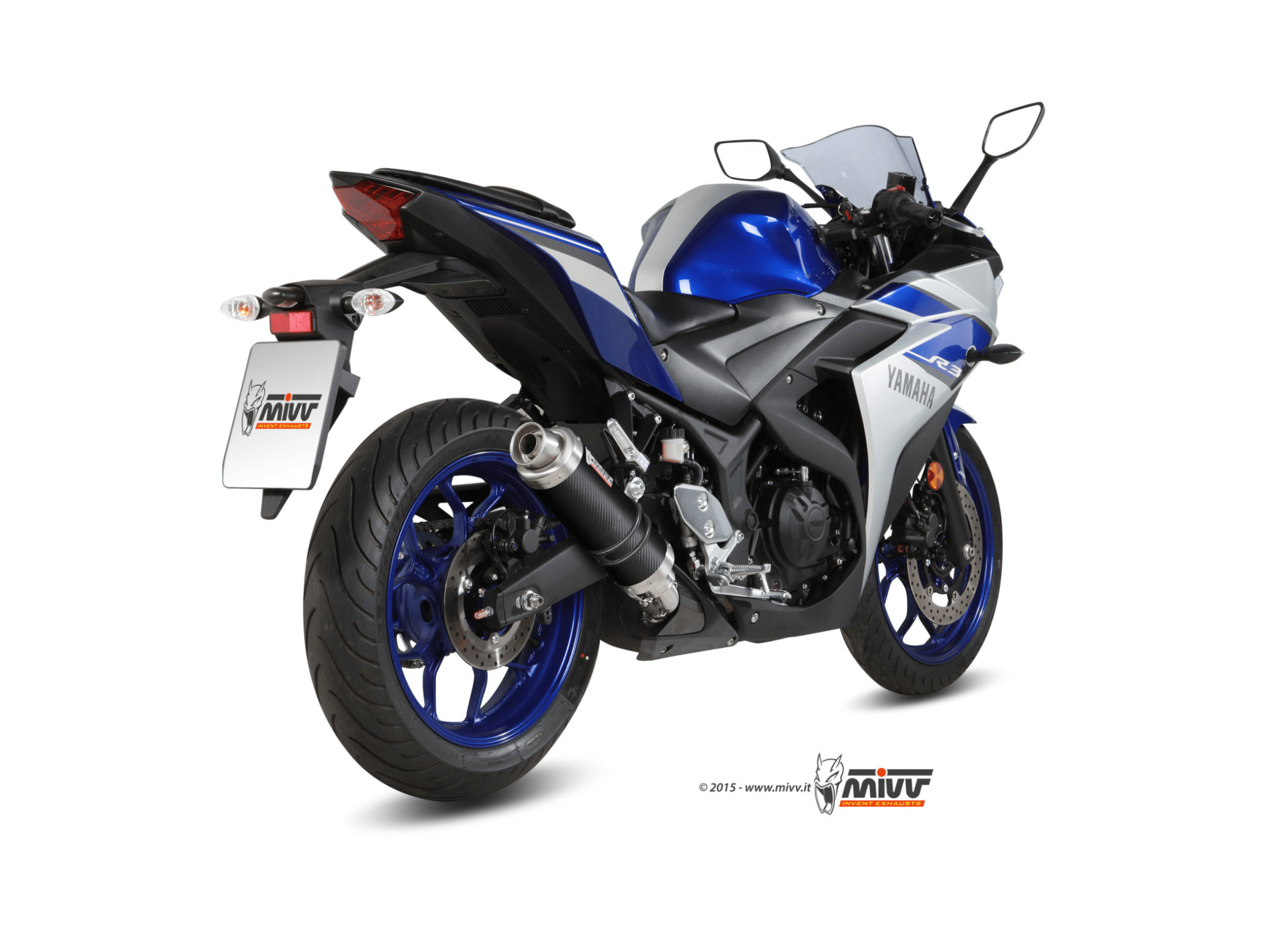 YAMAHA R3 MIVV Exhaust GP Carbon Slip-On Silencer 2015-2024 - Slika 3