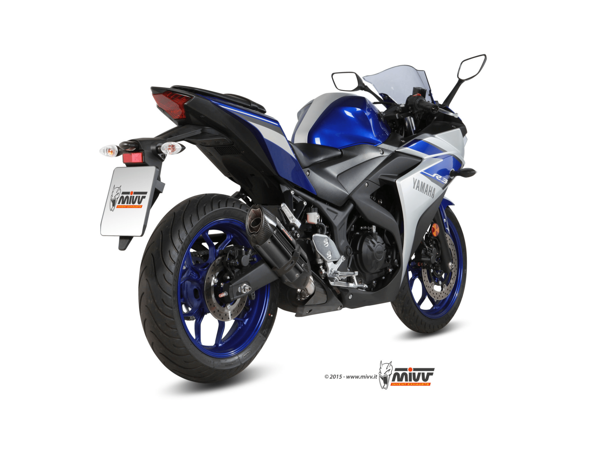 YAMAHA R3 MIVV Exhaust SUONO Black Slip-On Silencer 2015-2024 - Image 3