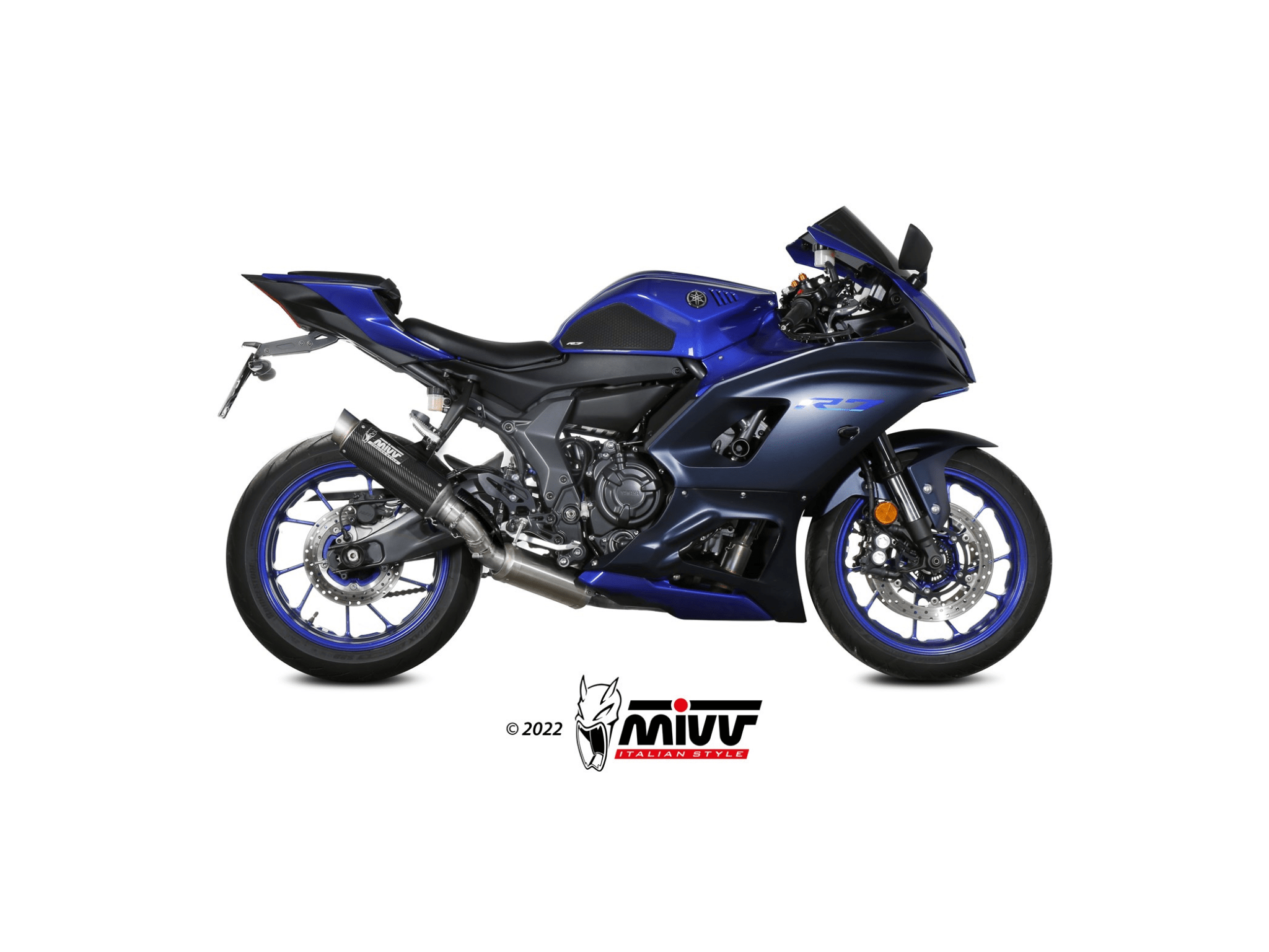YAMAHA R7 MIVV Exhaust Complete System with GP PRO Carbon Silencer 2022-2024 - Image 2