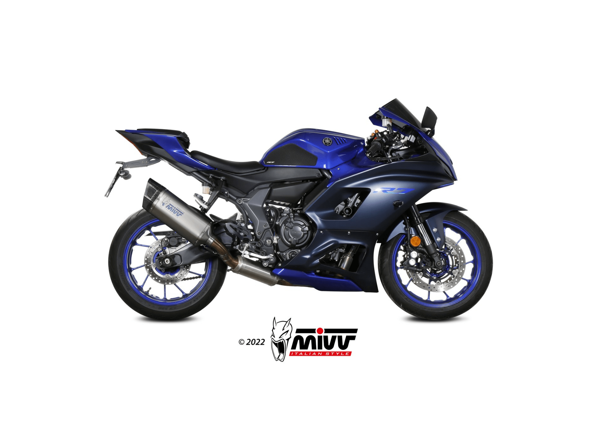 YAMAHA R7 MIVV Exhaust Complete System with SR-1 Titanium Silencer 2022-2024 - Image 2