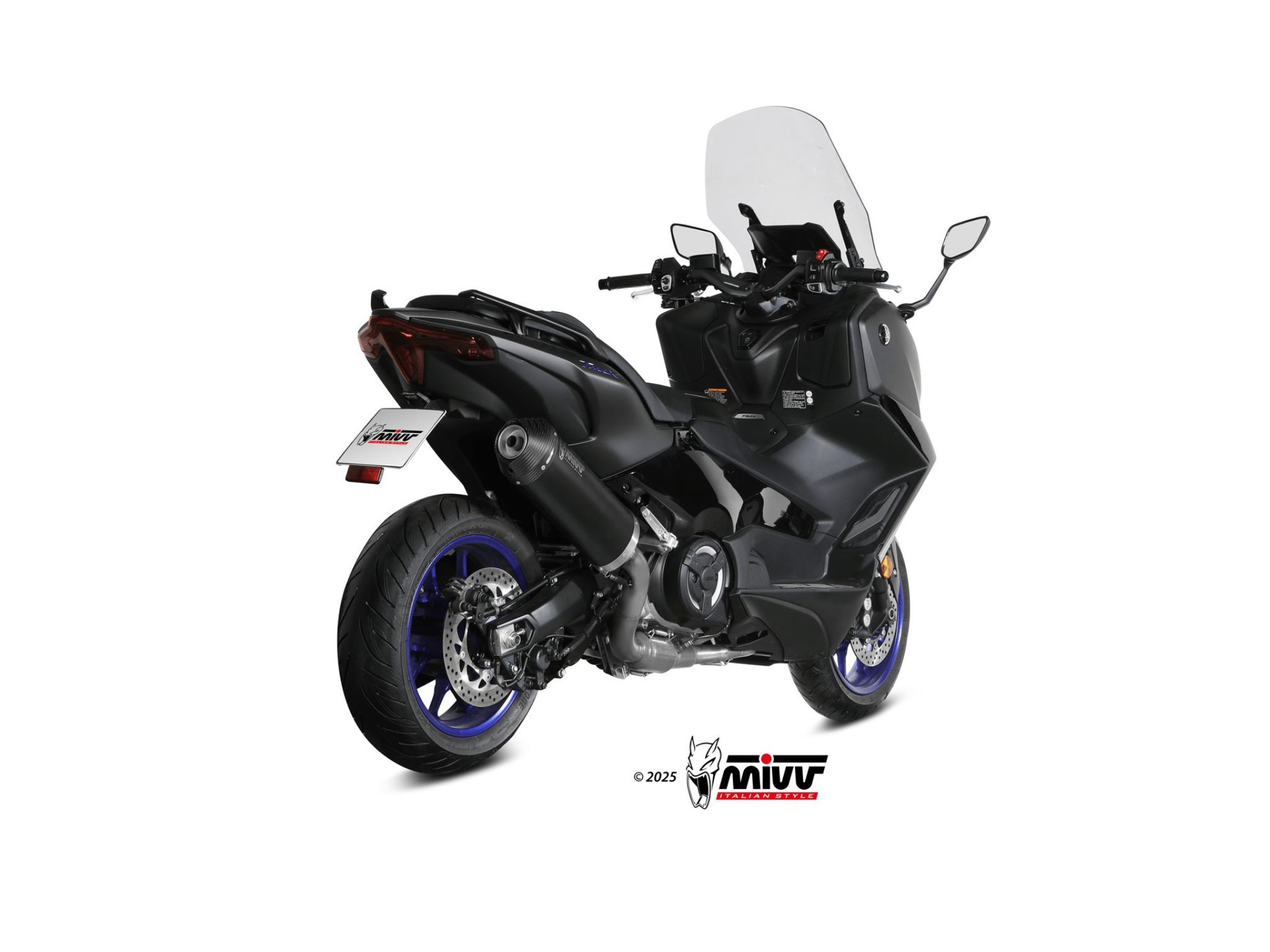 YAMAHA T-MAX 560 MIVV Exhaust Complete System with OVAL Black Silencer 2025-2026 - Slika 3