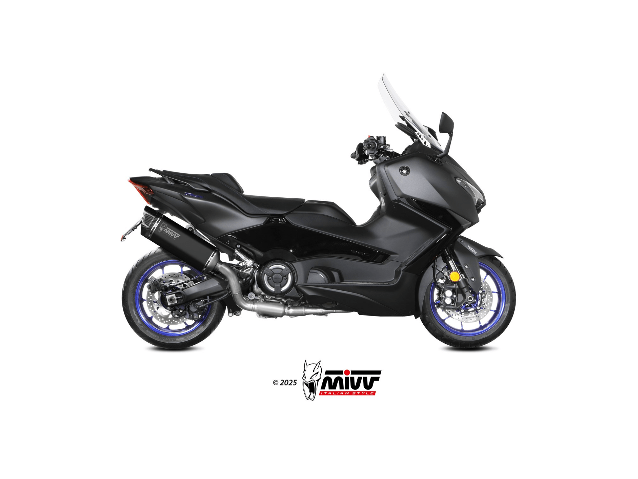 YAMAHA T-MAX 560 MIVV Exhaust Complete System with SR-1 Black Silencer 2025-2026 - Slika 2