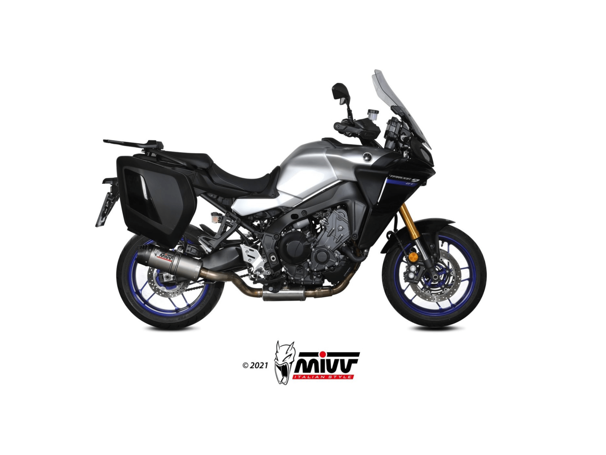 YAMAHA TRACER 9 MIVV Exhaust Complete System with OVAL Titanium Silencer 2021-2024 - Slika 2