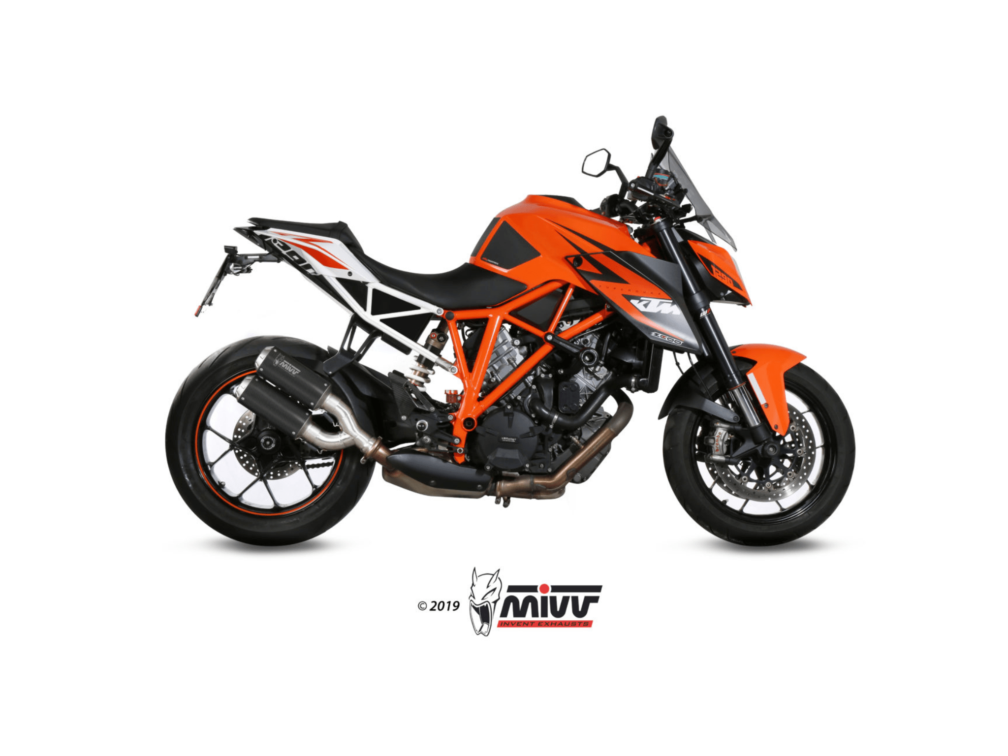 KTM 1290 SUPERDUKE MIVV Exhaust MK3 Carbon Slip-On Silencers 2014-2019 - Image 2