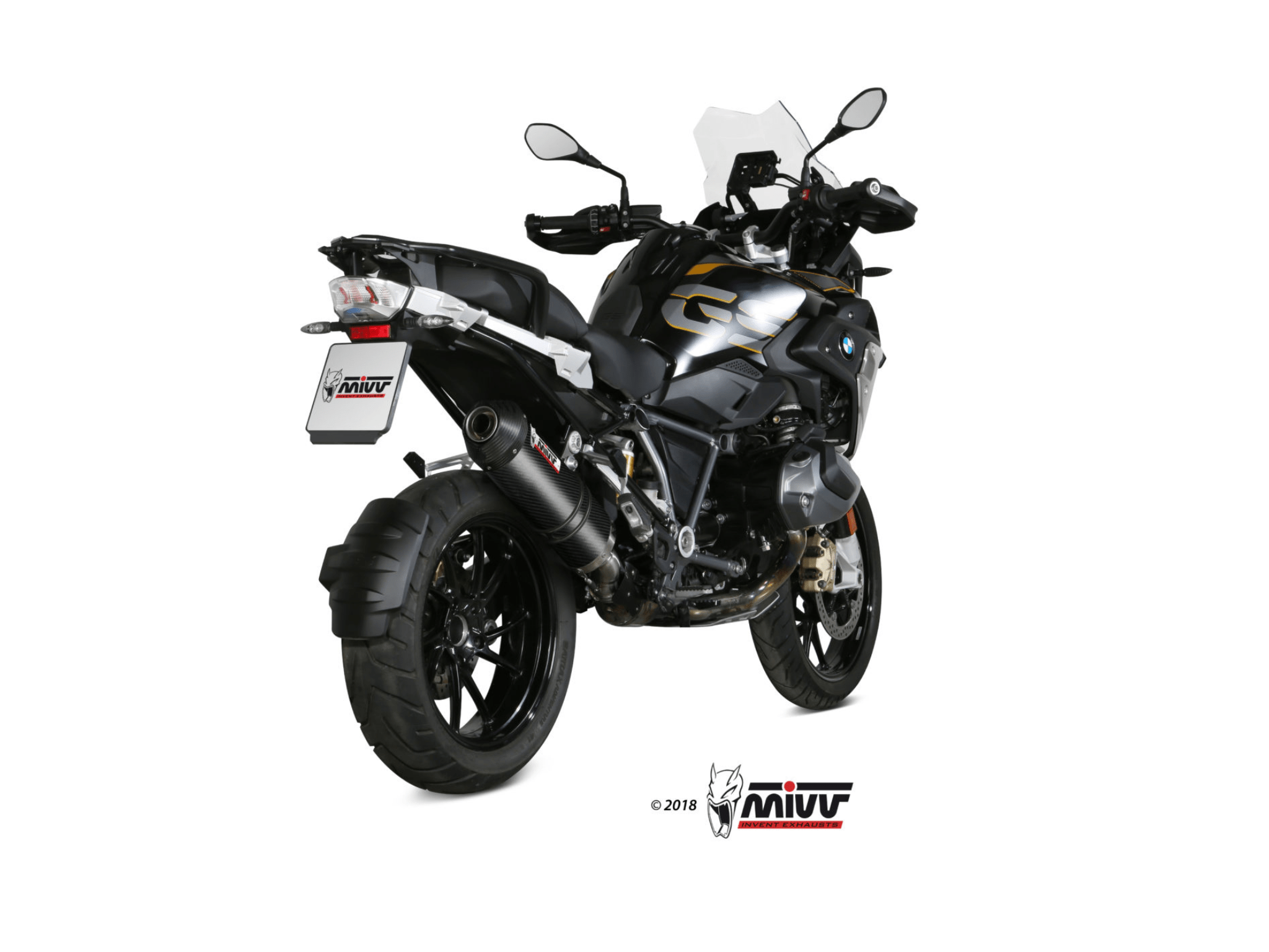 BMW R 1250 GS / ADVENTURE MIVV Exhaust OVAL Carbon Slip-On Silencer 2019-2023 - Image 3