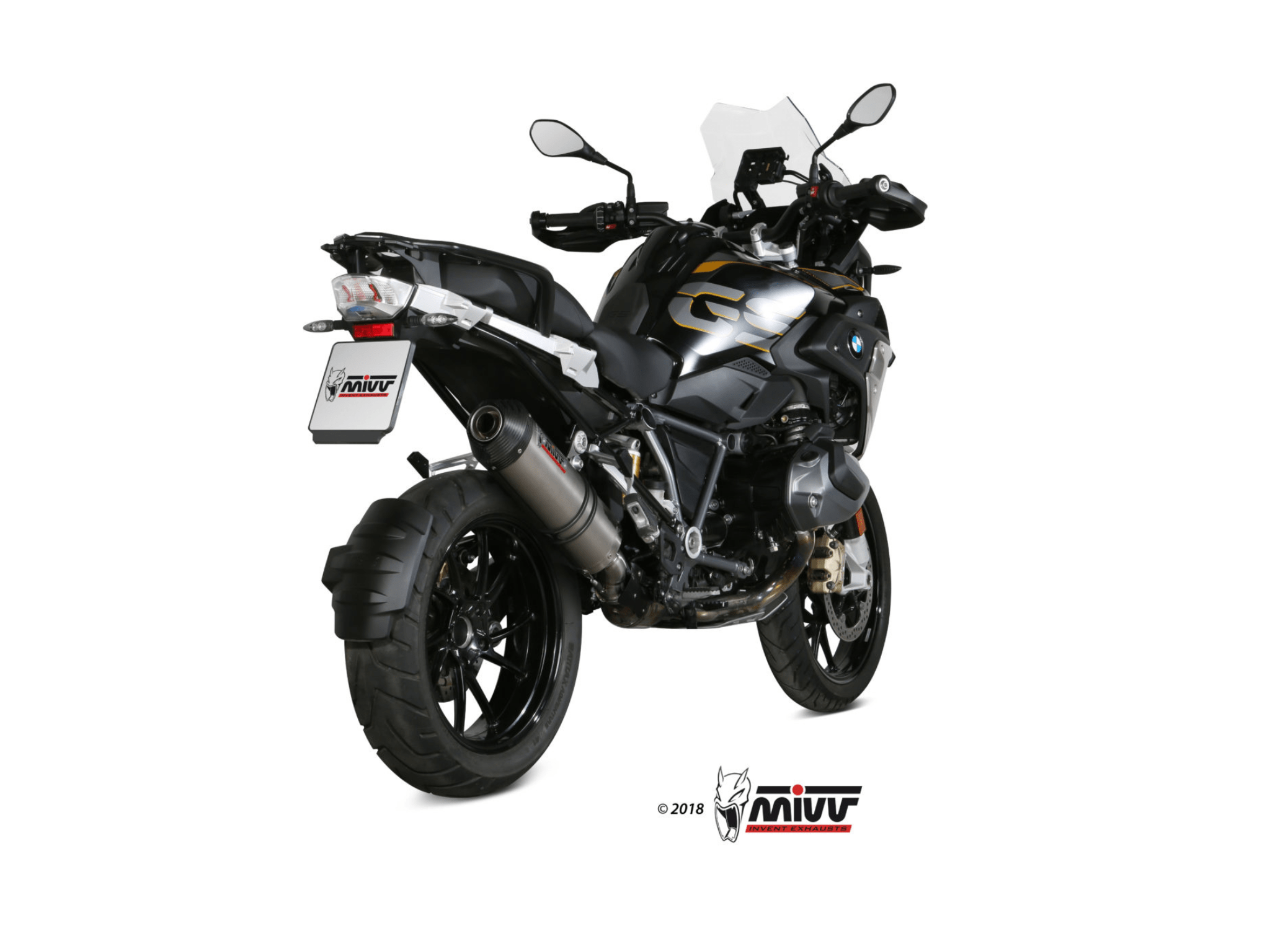 BMW R 1250 GS / ADVENTURE MIVV Exhaust OVAL Titanium Slip-On Silencer 2019-2023 - Image 3