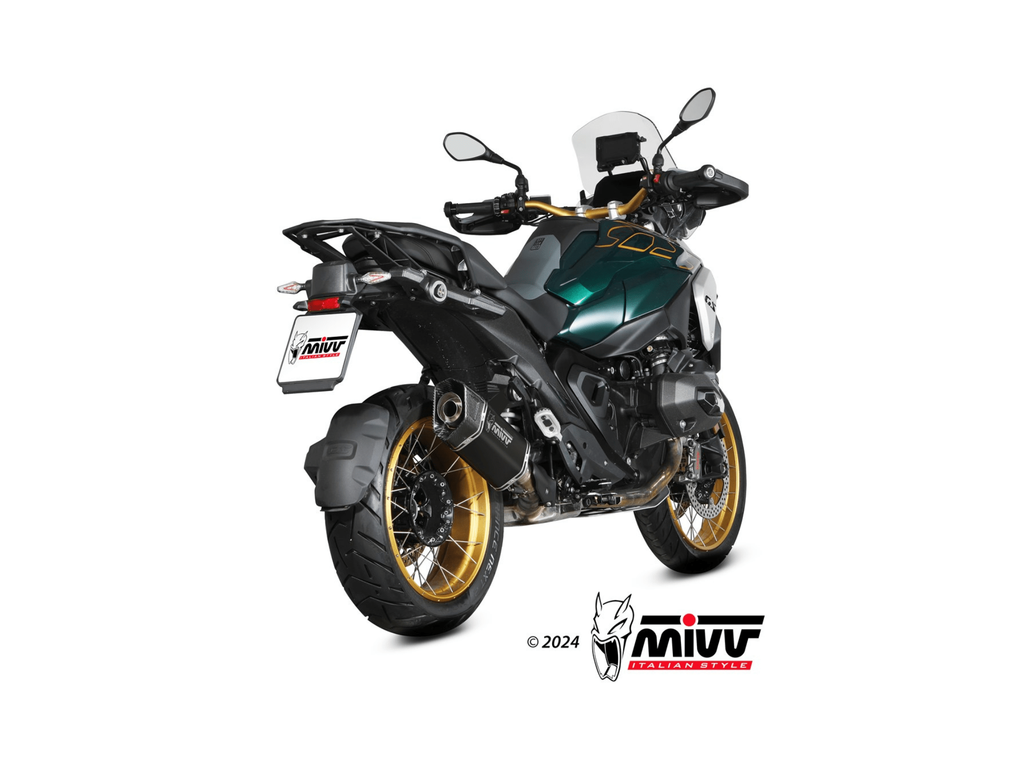 BMW R 1300 GS MIVV Exhaust SR-1 Black Titanium Slip-On Silencer 2024-2026 - Image 3