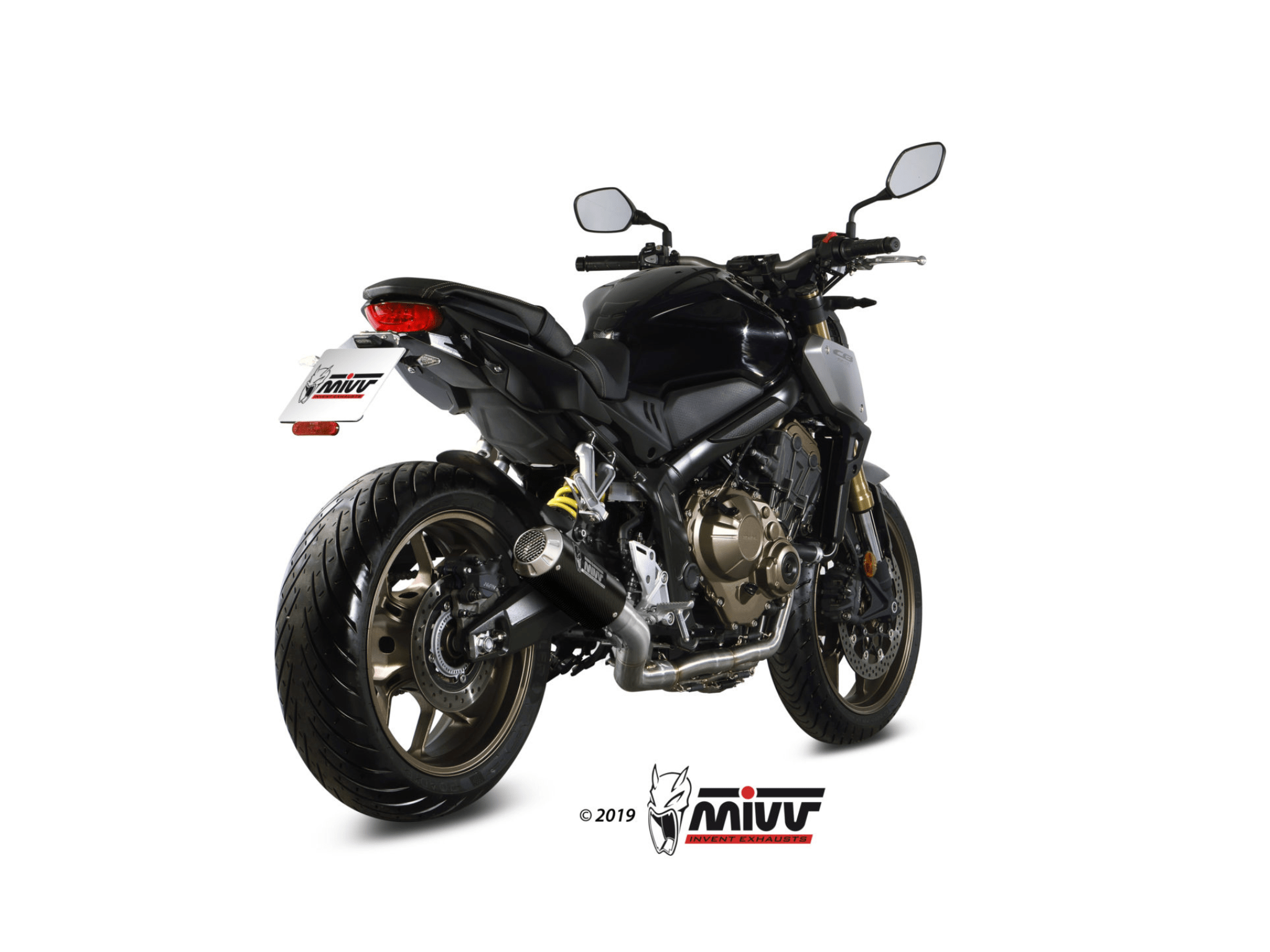 HONDA CB 650 R MIVV Exhaust Complete System with MK3 Carbon Silencer 2019-2023 - immagine 3