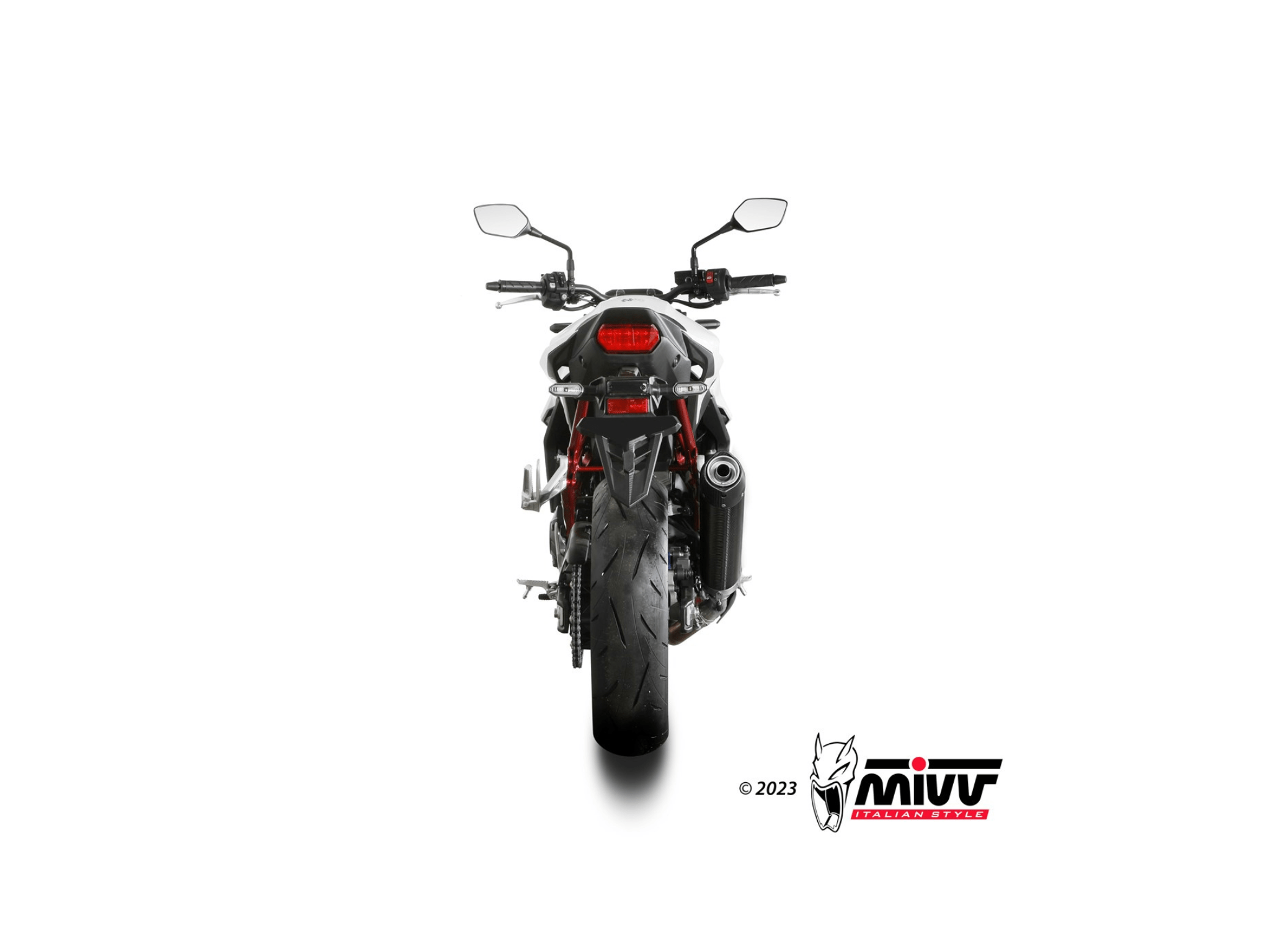 HONDA CB 750 HORNET MIVV Exhaust OVAL Carbon Slip-On Silencer 2023-2024 - immagine 4
