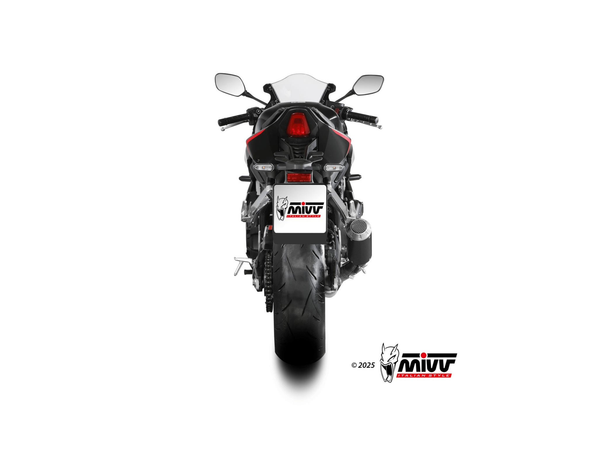 HONDA CBR 650 R MIVV Exhaust Complete System with MK3 Black Silencer 2024-2026 - Slika 4