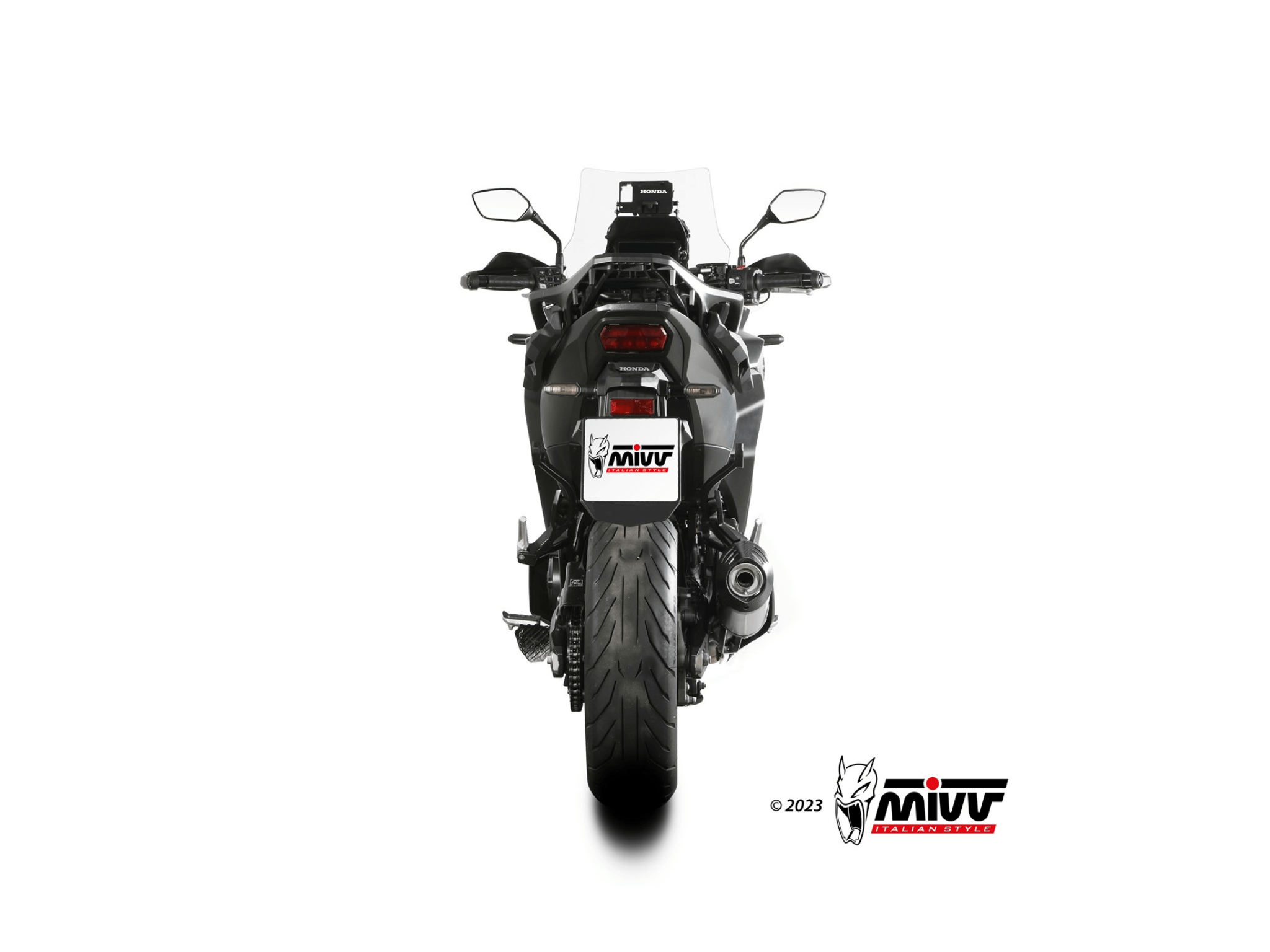 HONDA NT 1100 MIVV Exhaust OVAL Titanium Slip-On Silencer 2022-2024 - Slika 4
