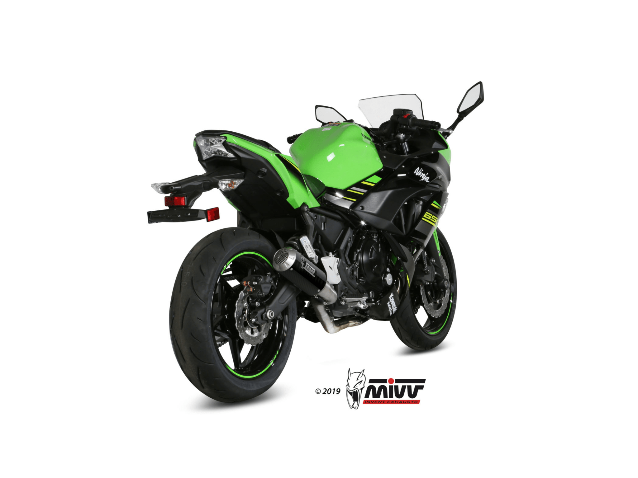 KAWASAKI NINJA 650 MIVV Exhaust Complete System with MK3 Carbon Silencer 2017-2023 - Image 3