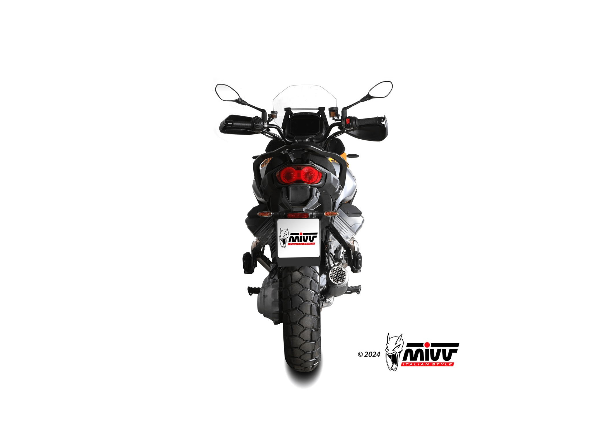 MOTO GUZZI STELVIO MIVV Exhaust GP PRO Black Slip-On Silencer 2024-2026 - immagine 4