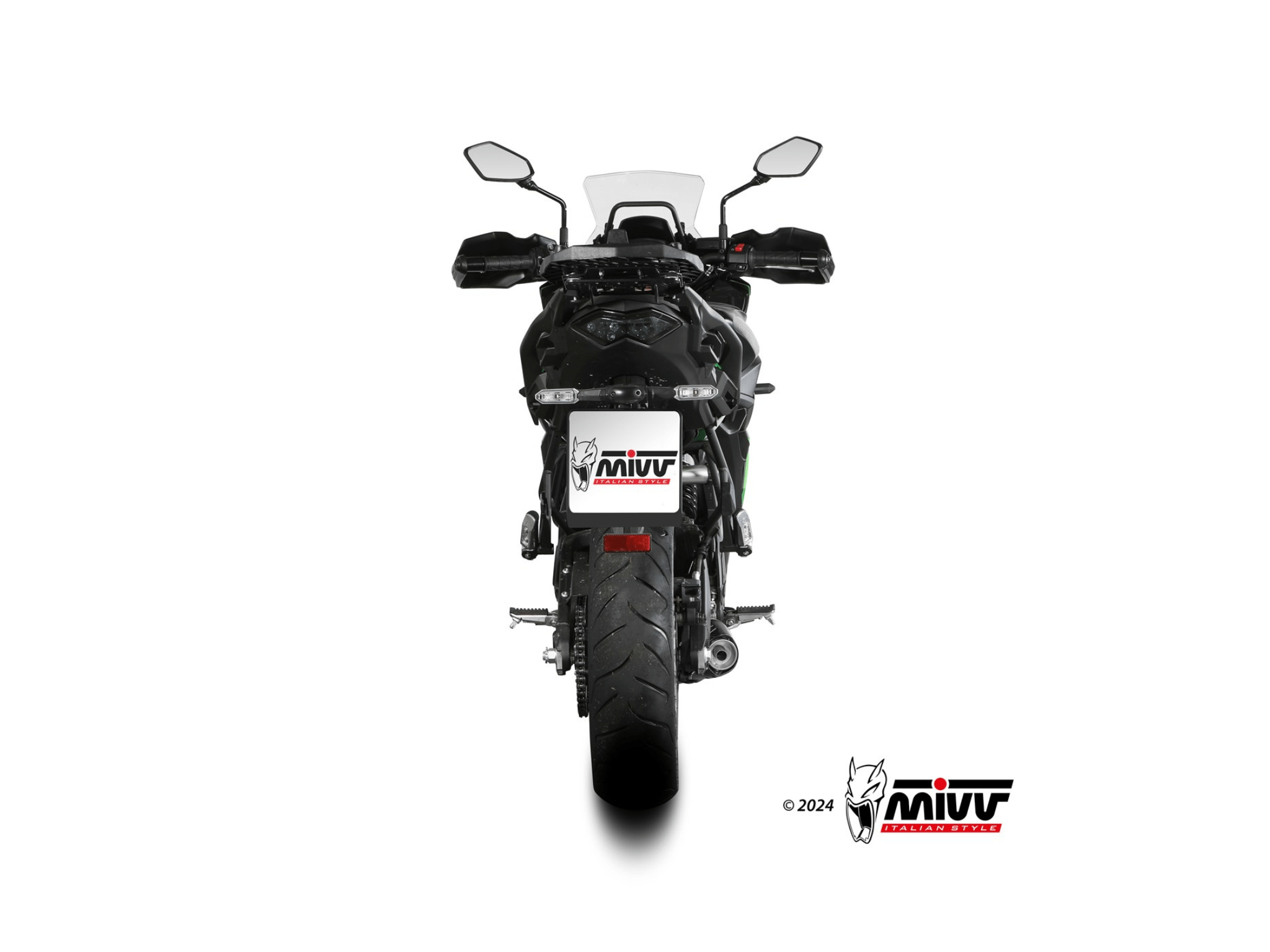 KAWASAKI VERSYS 650 MIVV Exhaust Complete System with OVAL Black Silencer 2024-2026 - immagine 4