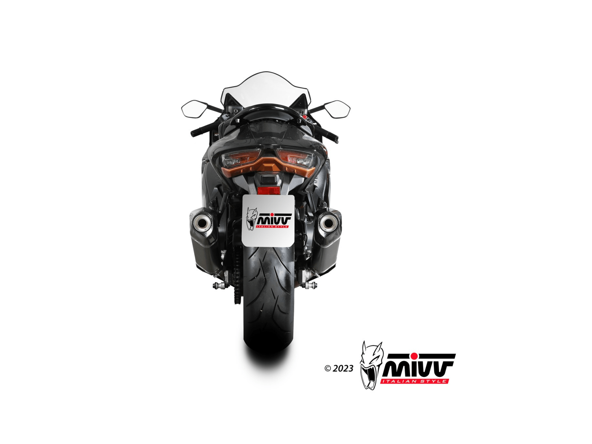 SUZUKI GSX-1300 R HAYABUSA MIVV Exhaust SPEED EDGE Titanium Black Slip-On Silencers 2025-2026 - Slika 4