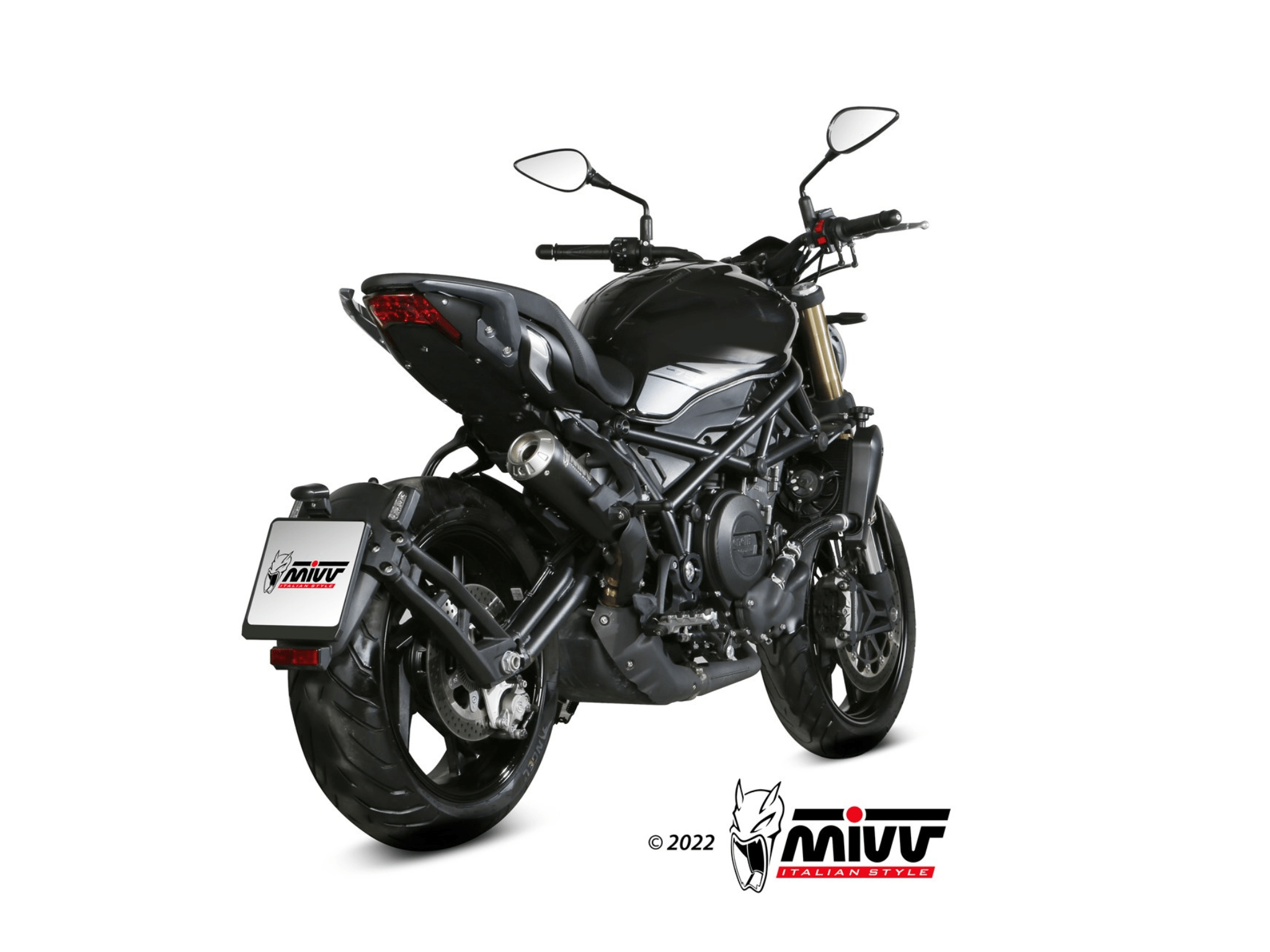 BENELLI 752 S MIVV Exhaust X-M1 Black Slip-On Silencer 2019-2024 - Image 3