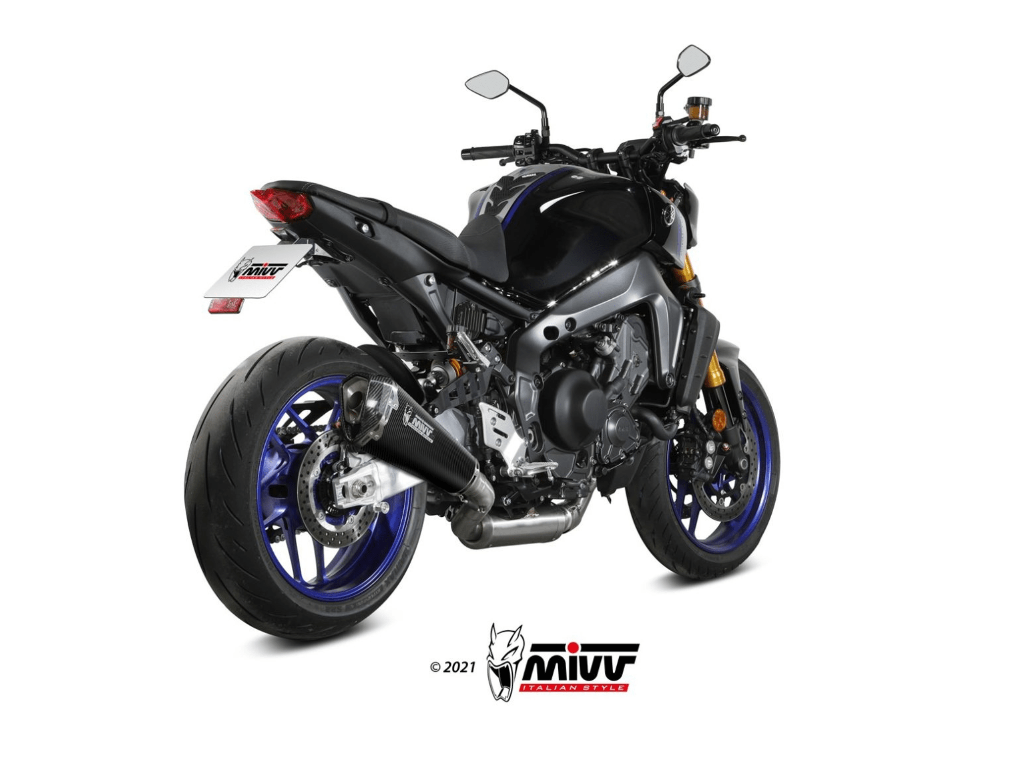 YAMAHA MT-09 MIVV Exhaust Complete System with DELTA RACE Carbon Silencer 2021-2023 - Slika 3