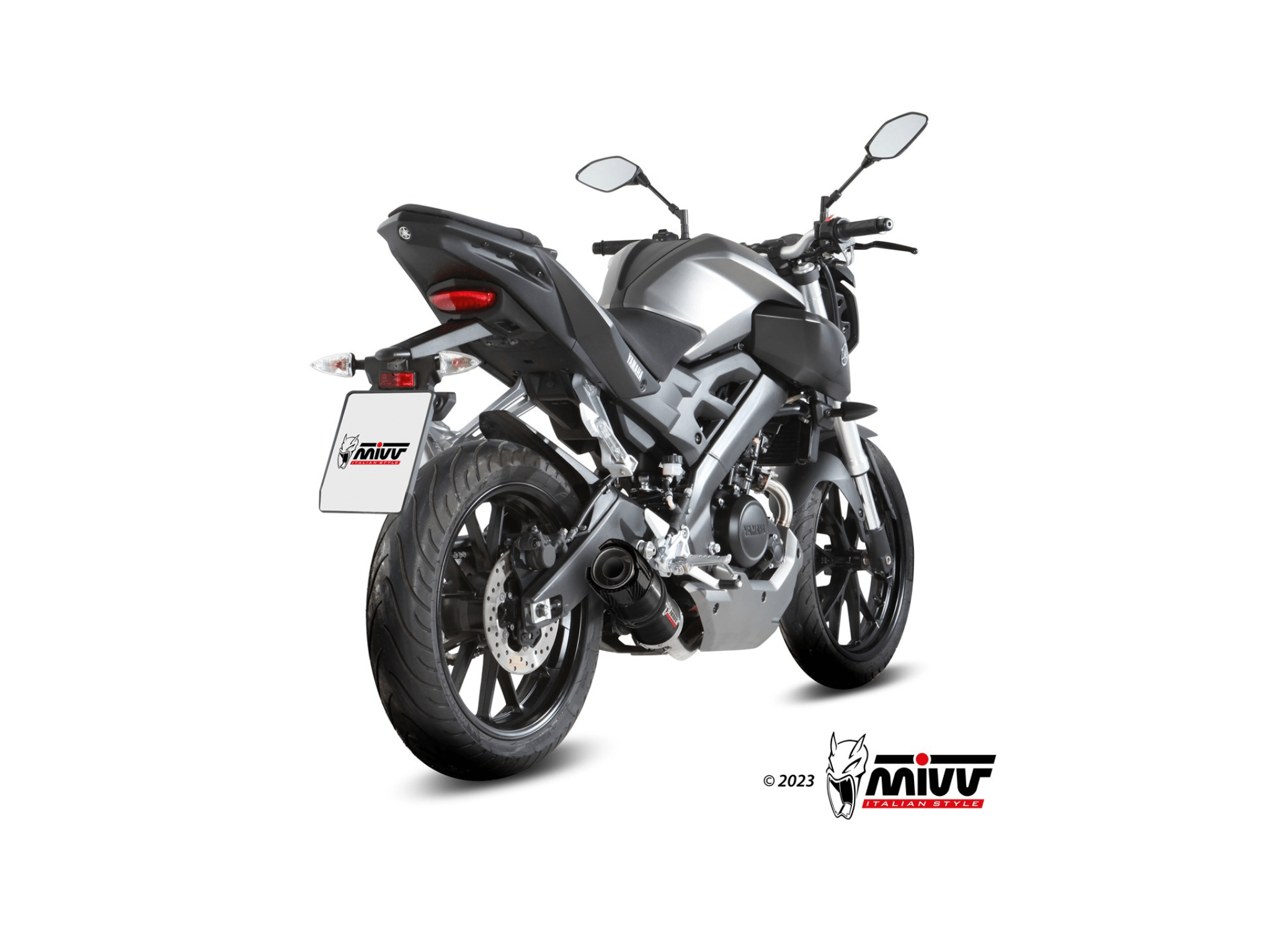 YAMAHA MT-125 MIVV Exhaust Complete System with GP Black Silencer 2015-2019 - Slika 3