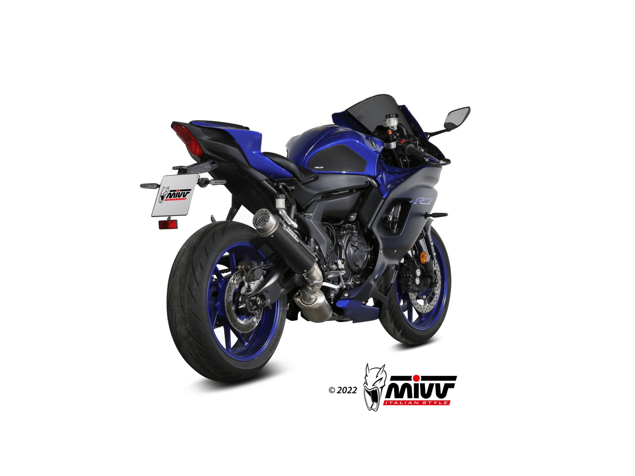 YAMAHA R7 MIVV Exhaust Complete System with GP PRO Carbon Silencer 2022-2024 - Image 3