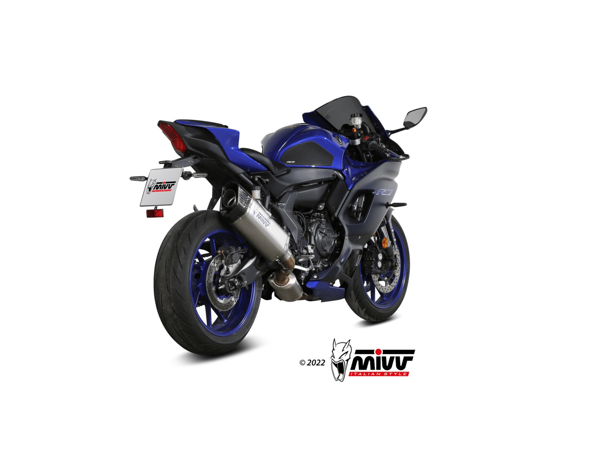 YAMAHA R7 MIVV Exhaust Complete System with SR-1 Titanium Silencer 2022-2024 - Image 3