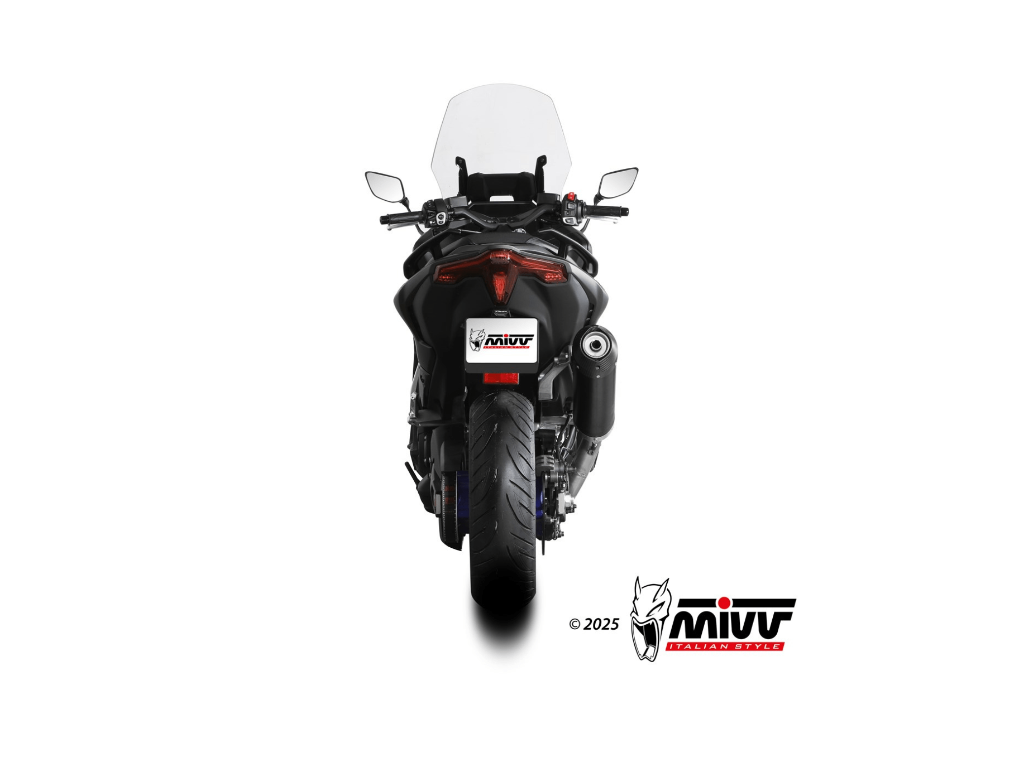 YAMAHA T-MAX 560 MIVV Exhaust Complete System with OVAL Black Silencer 2025-2026 - Slika 4