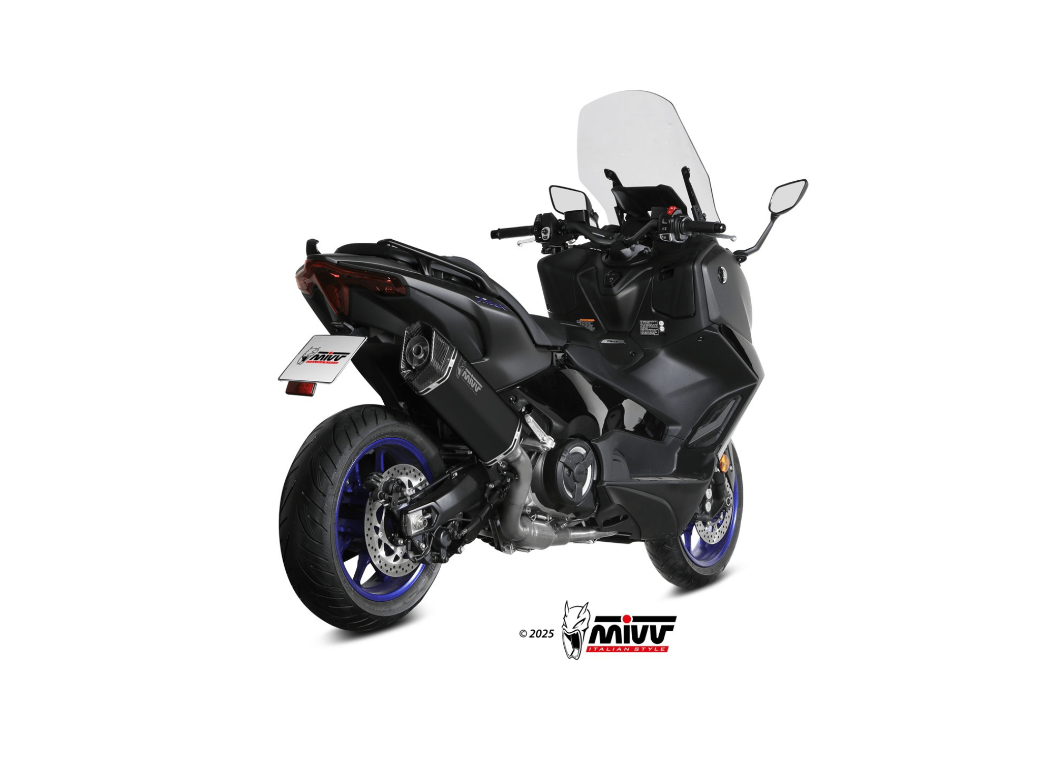 YAMAHA T-MAX 560 MIVV Exhaust Complete System with SR-1 Black Silencer 2025-2026 - Slika 3