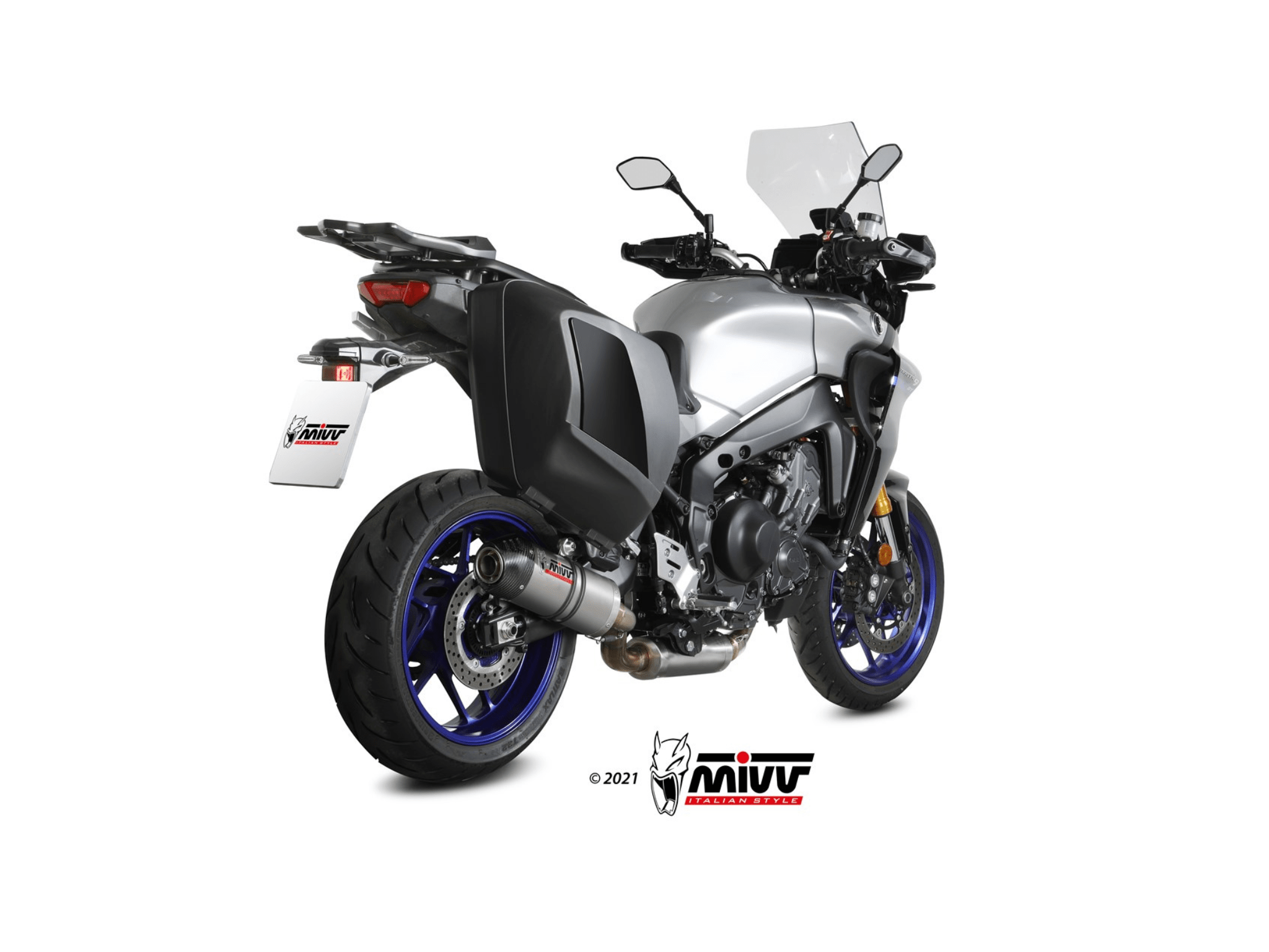 YAMAHA TRACER 9 MIVV Exhaust Complete System with OVAL Titanium Silencer 2021-2024 - Slika 3