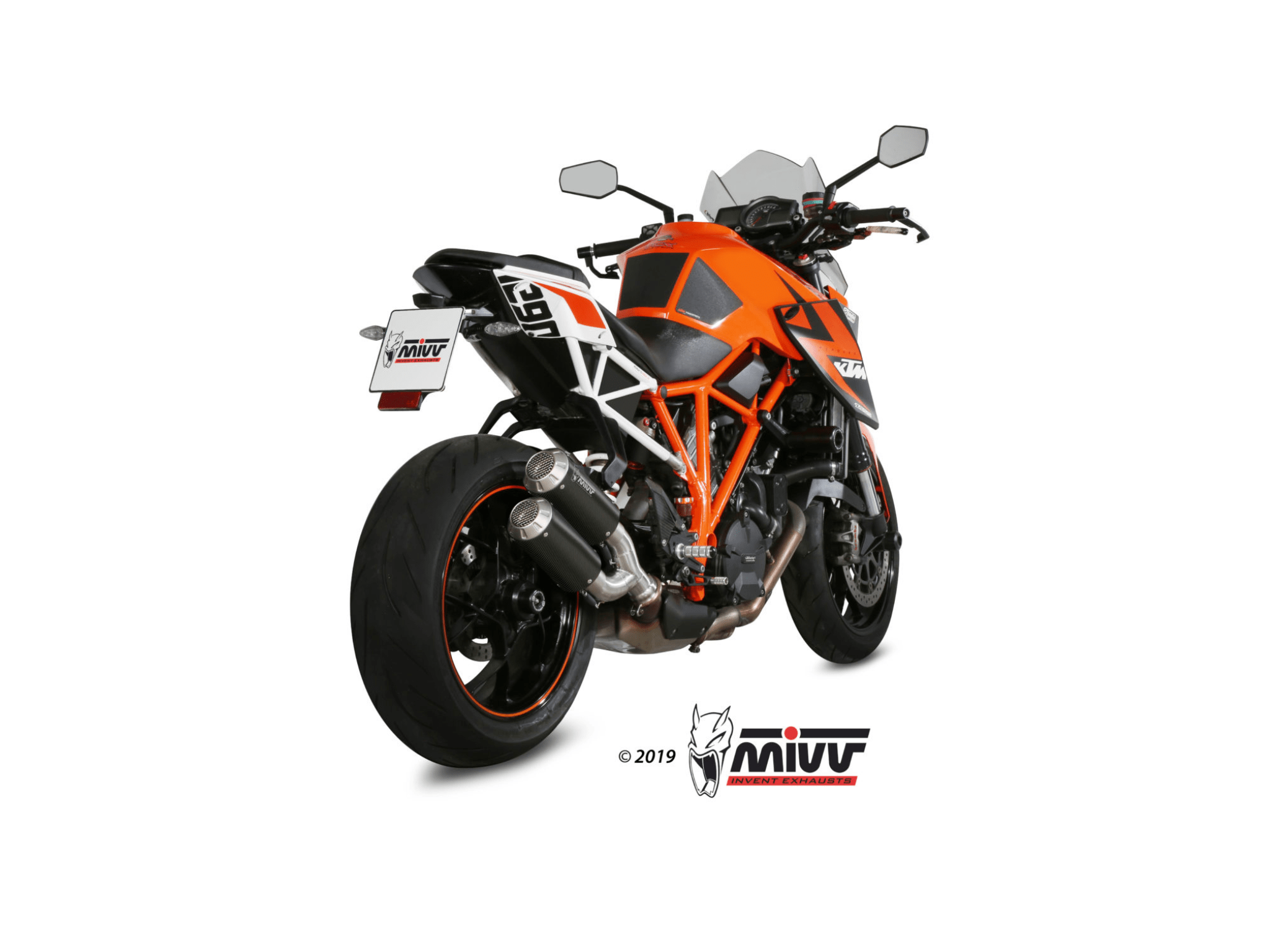 KTM 1290 SUPERDUKE MIVV Exhaust MK3 Carbon Slip-On Silencers 2014-2019 - Image 3