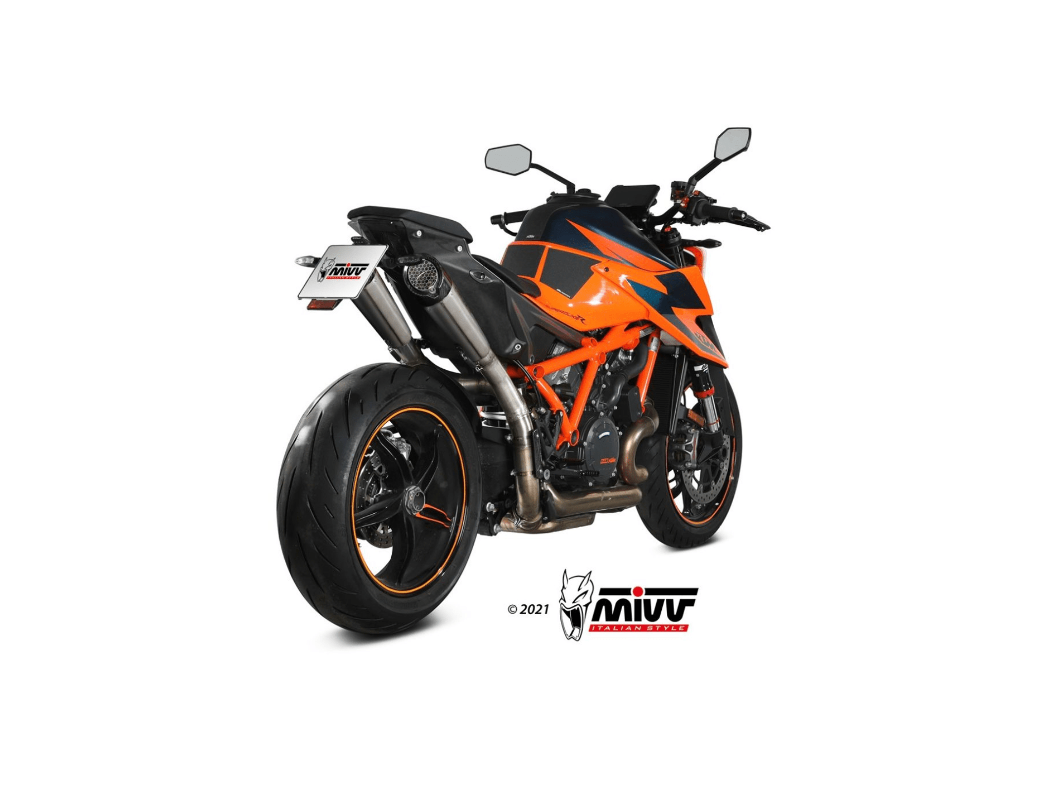 KTM 1290 SUPERDUKE R MIVV Exhaust X-M5 Titanium Slip-On Silencers 2020-2023 - Image 3