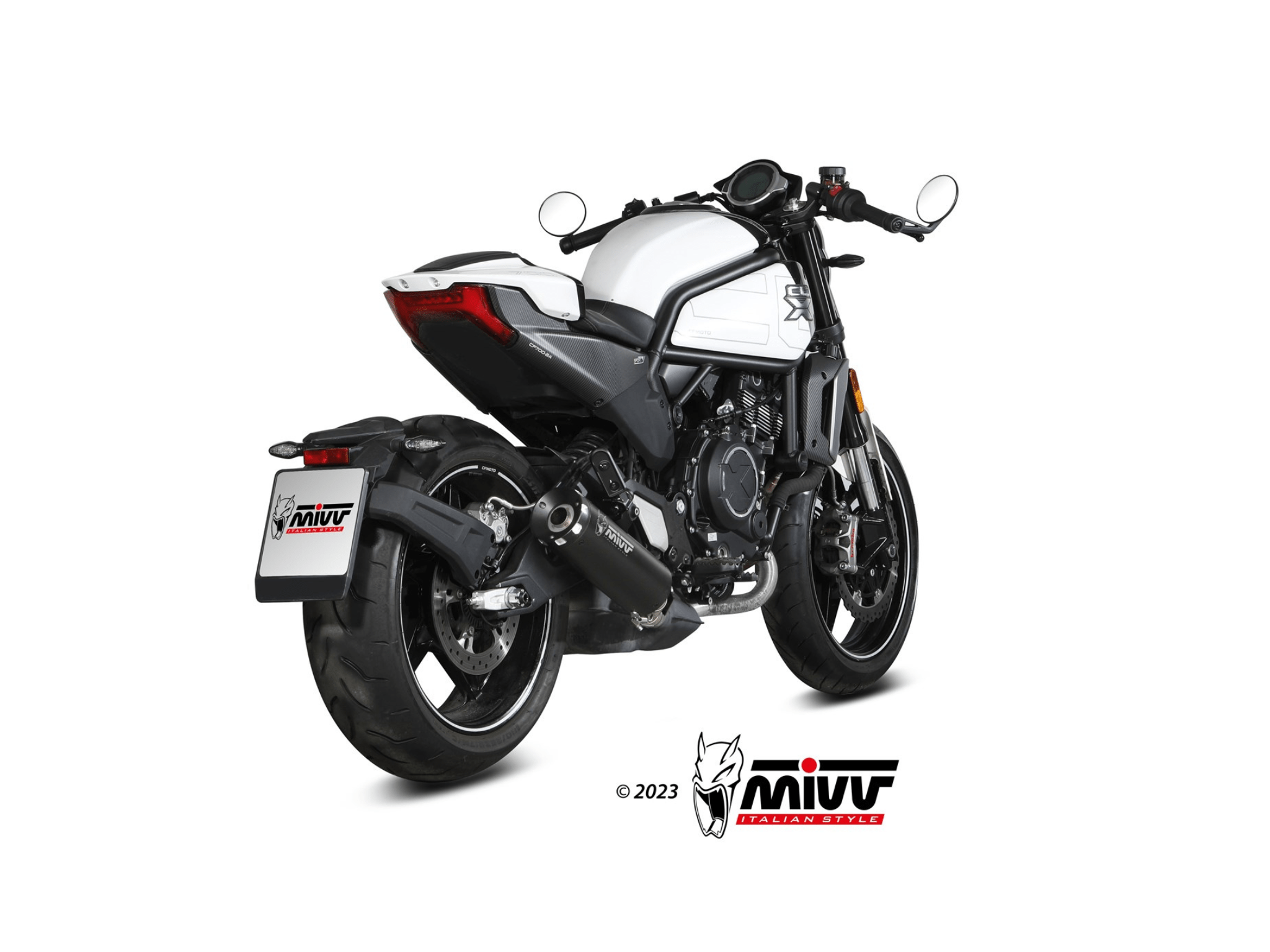 CF MOTO 700 CL-X MIVV Exhaust HR-1 Black Slip-On Silencer 2025-2026 - Slika 3
