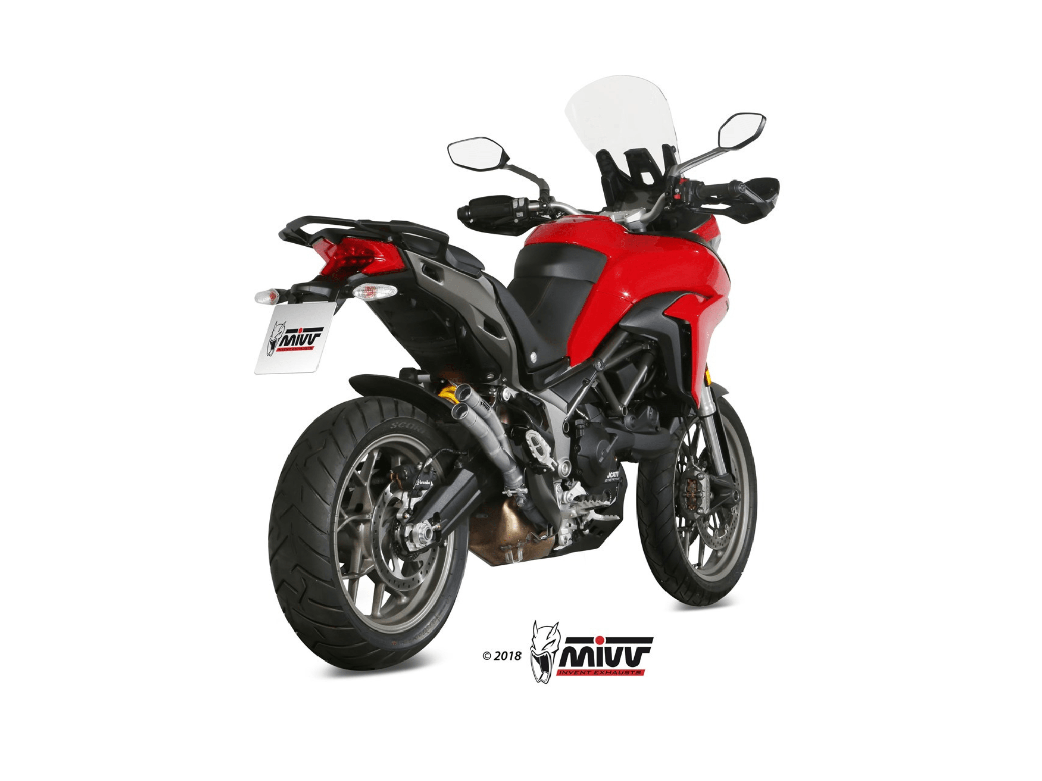 DUCATI MULTISTRADA 950 / 950 S MIVV Exhaust DOUBLE GUN Slip-On Silencer 2017-2021 - Image 3