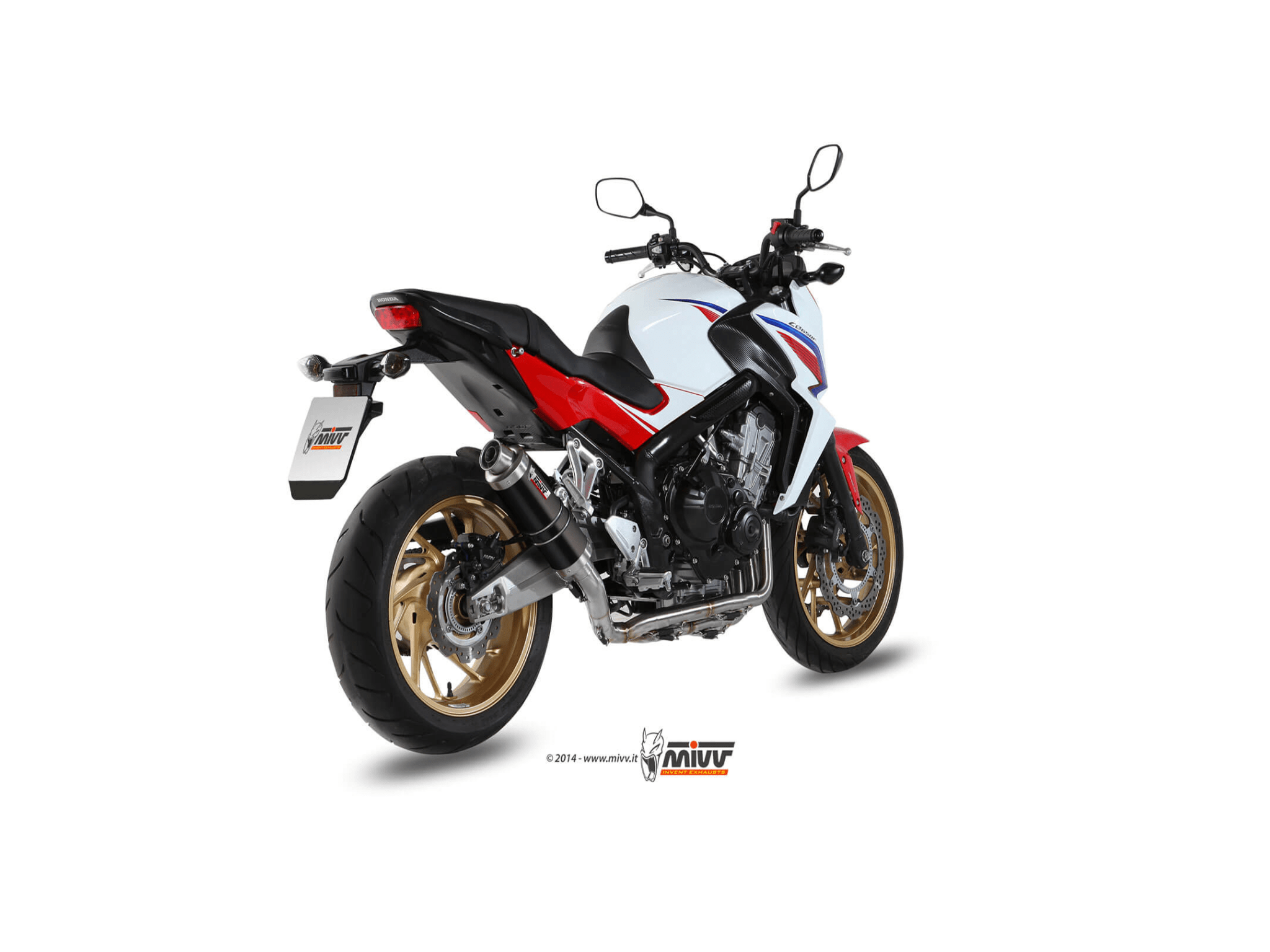 HONDA CB 650 F MIVV Exhaust Complete System with GP Black Silencer 2014-2018 - Slika 3