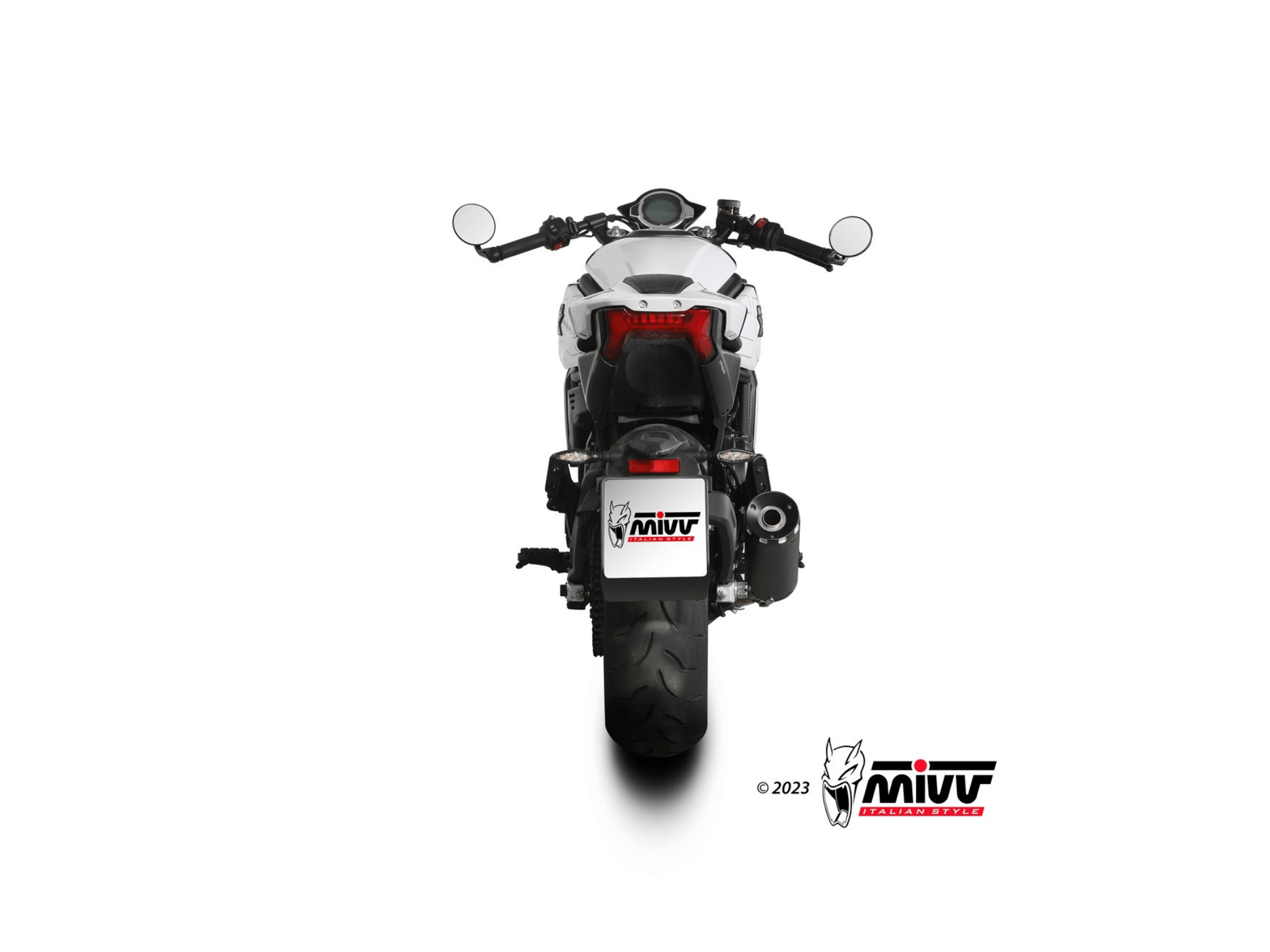 CF MOTO 700 CL-X MIVV Exhaust HR-1 Black Slip-On Silencer 2025-2026 - Slika 4