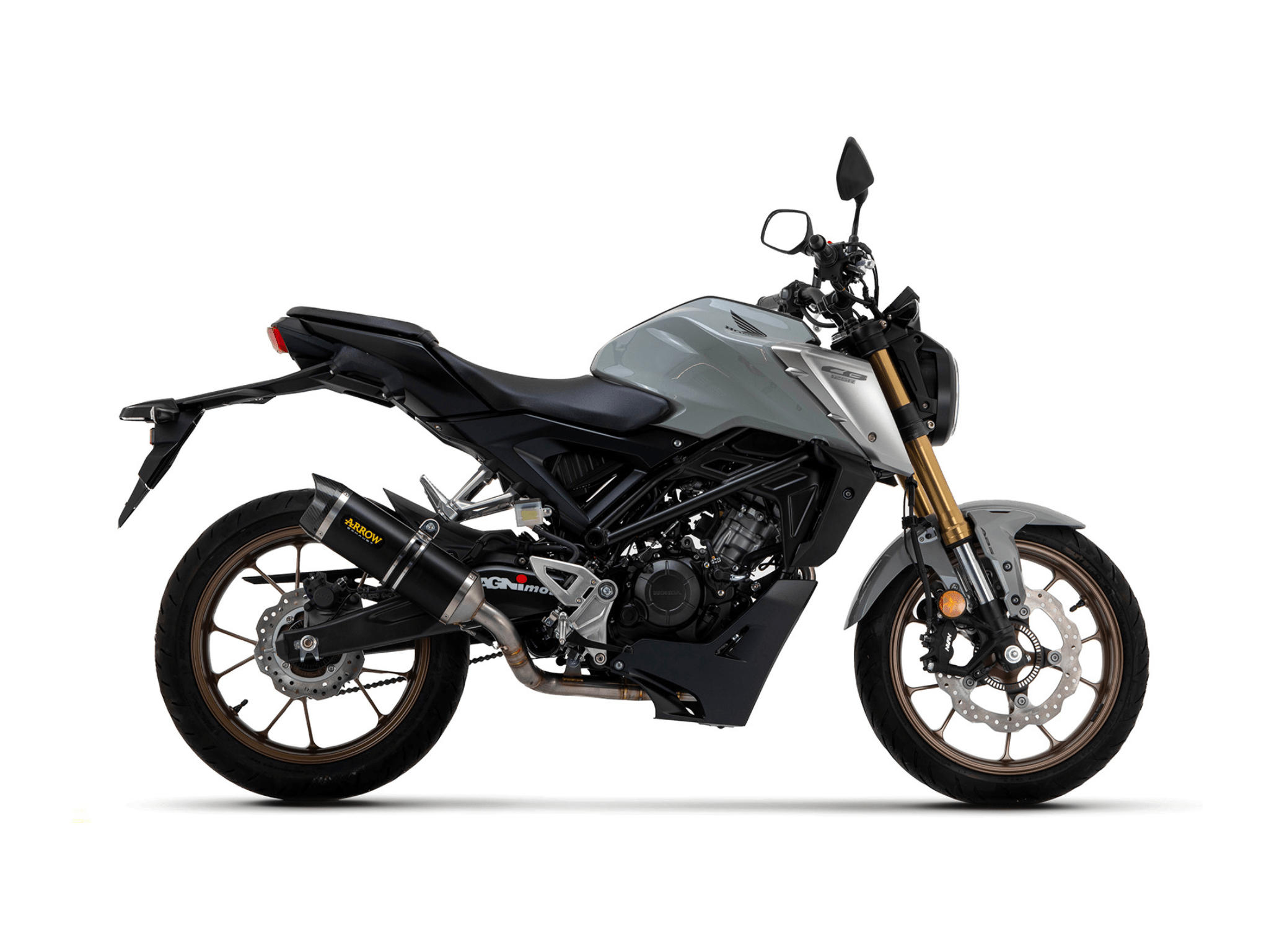 HONDA CB 125 R ARROW Exhaust Full System with Thunder Aluminium "Dark" Silencer 2021-2024 - Slika 2