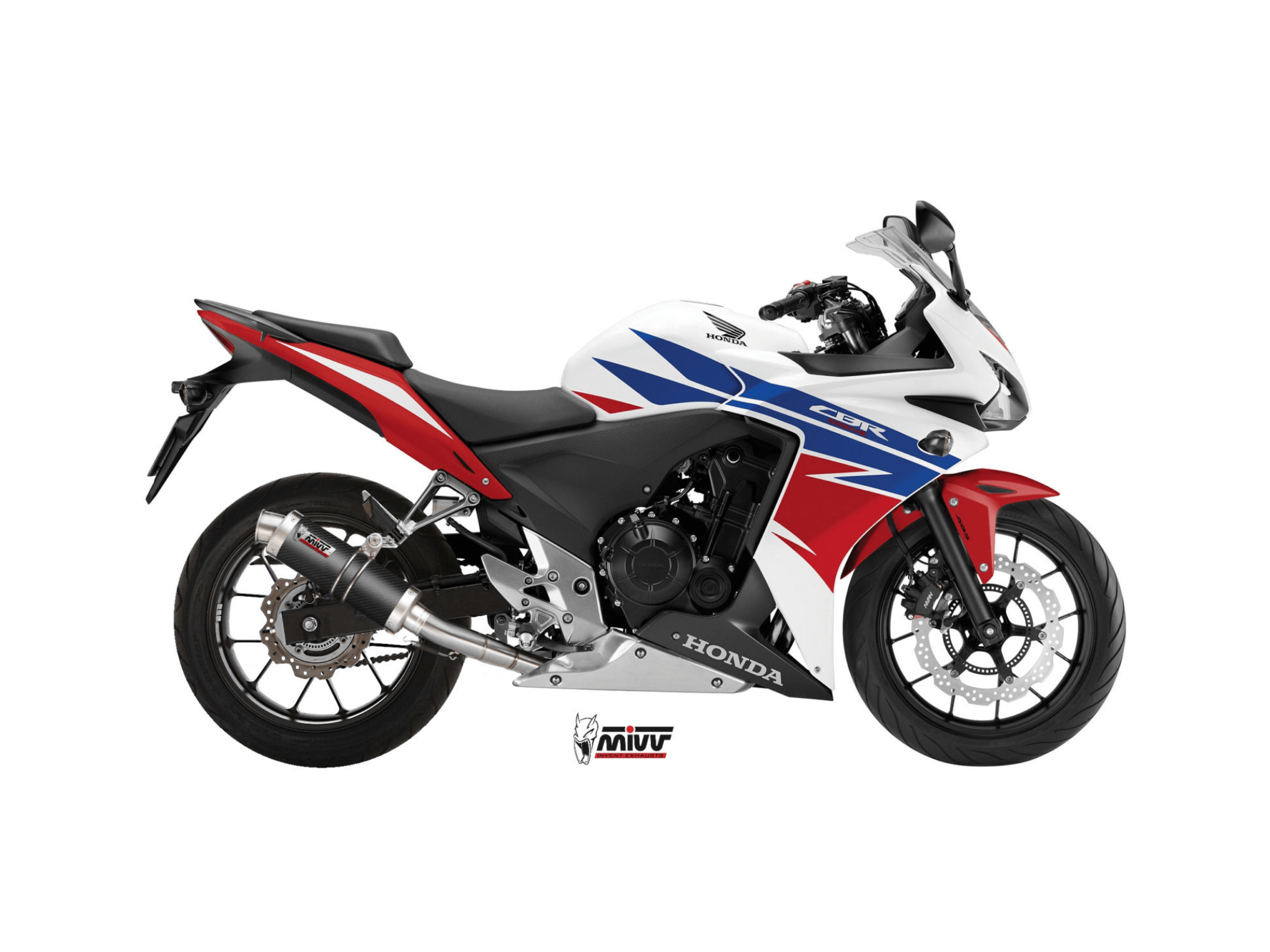 HONDA CBR 500 R MIVV Exhaust GP Black Slip-On Silencer 2013-2015 - immagine 2